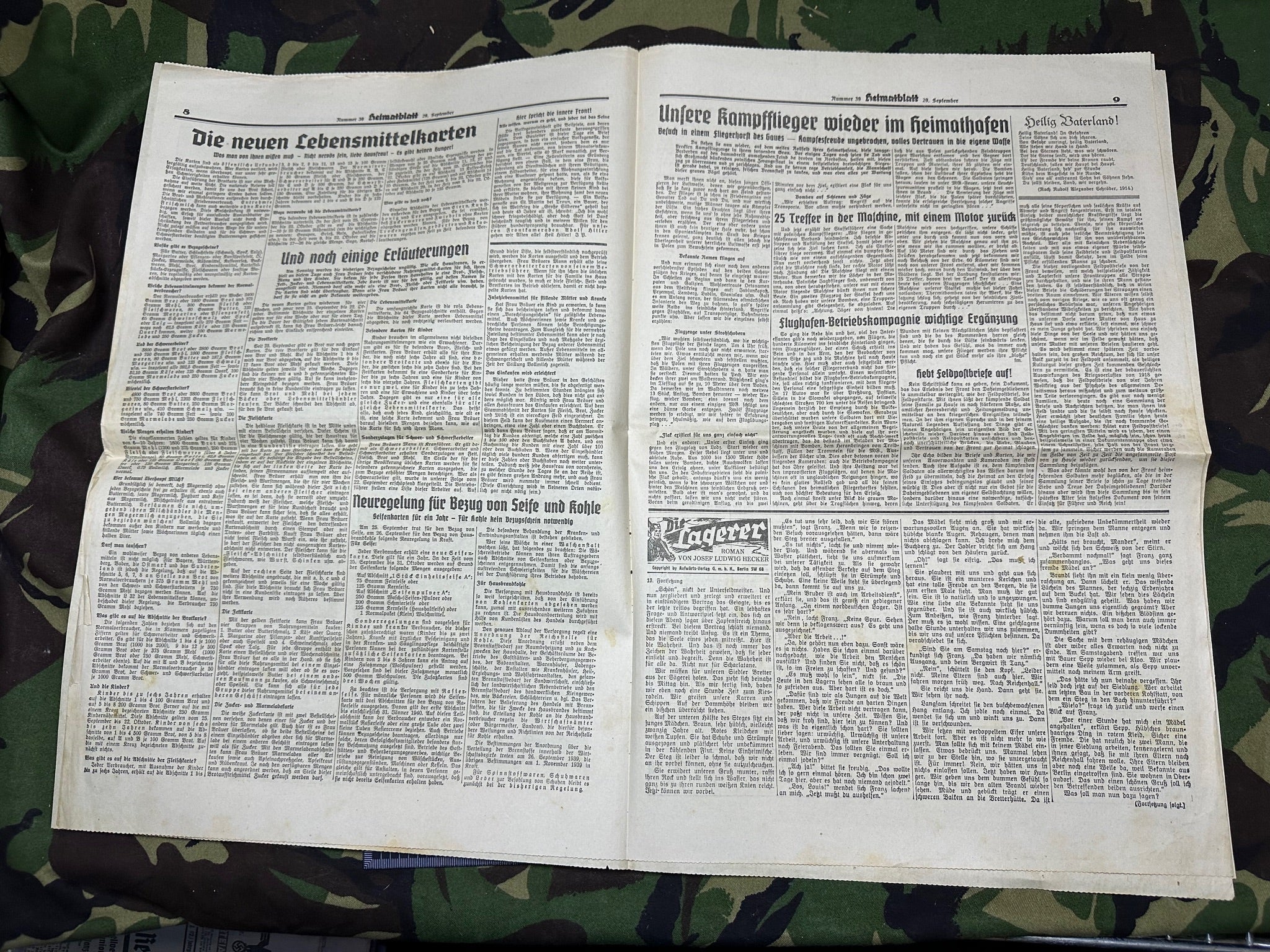 Original WW2 German Heimatblatt Political Newspaper - 29th September 1939 - The Militaria Shop