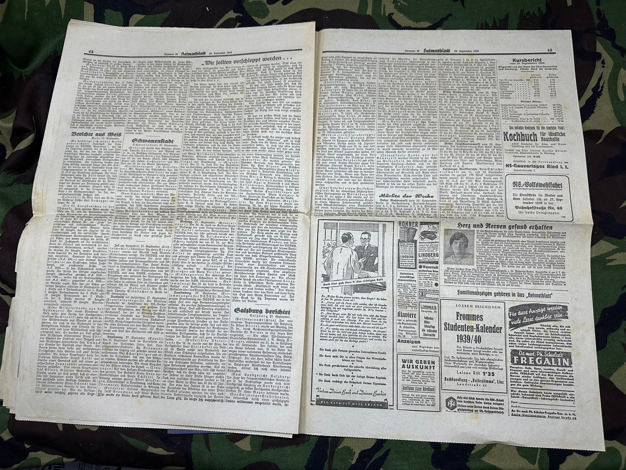Original WW2 German Heimatblatt Political Newspaper - 29th September 1939 - The Militaria Shop