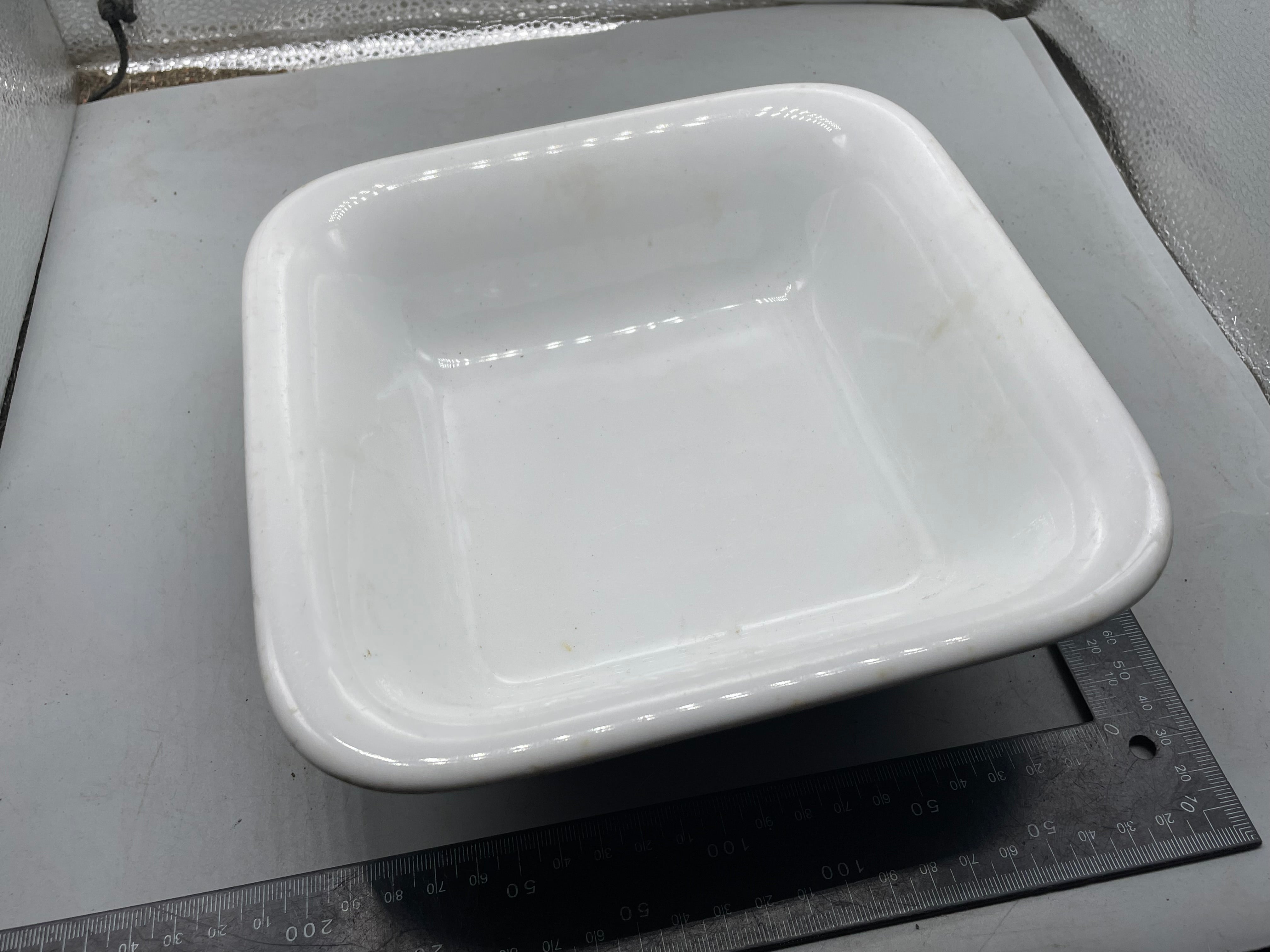 Original WW2 German Luftwaffe Air Force Porcelain Square Bowl - 1940 Dated - The Militaria Shop