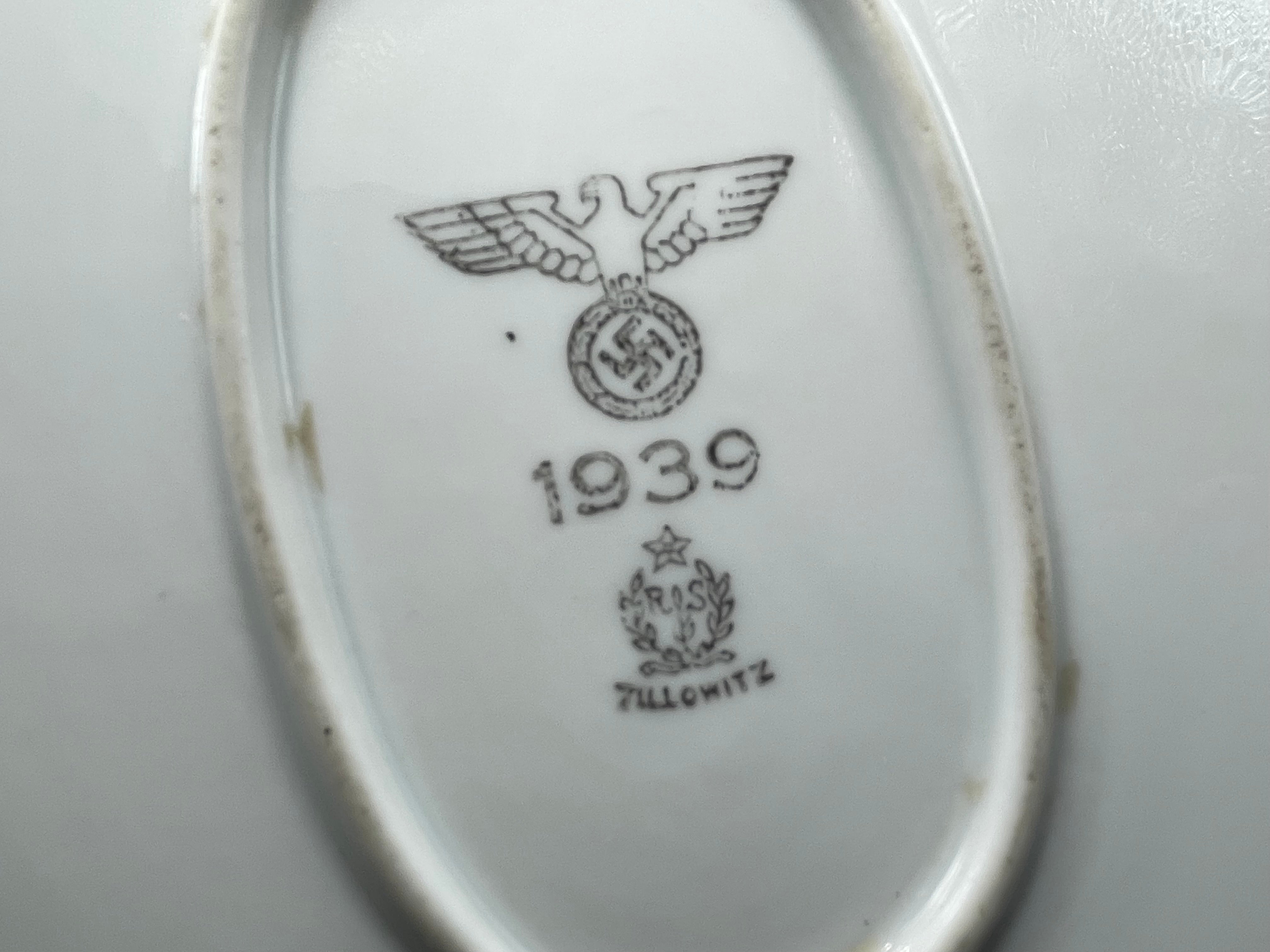 Original WW2 German Luftwaffe Air Force Serving Platter - 1939 Dated - The Militaria Shop