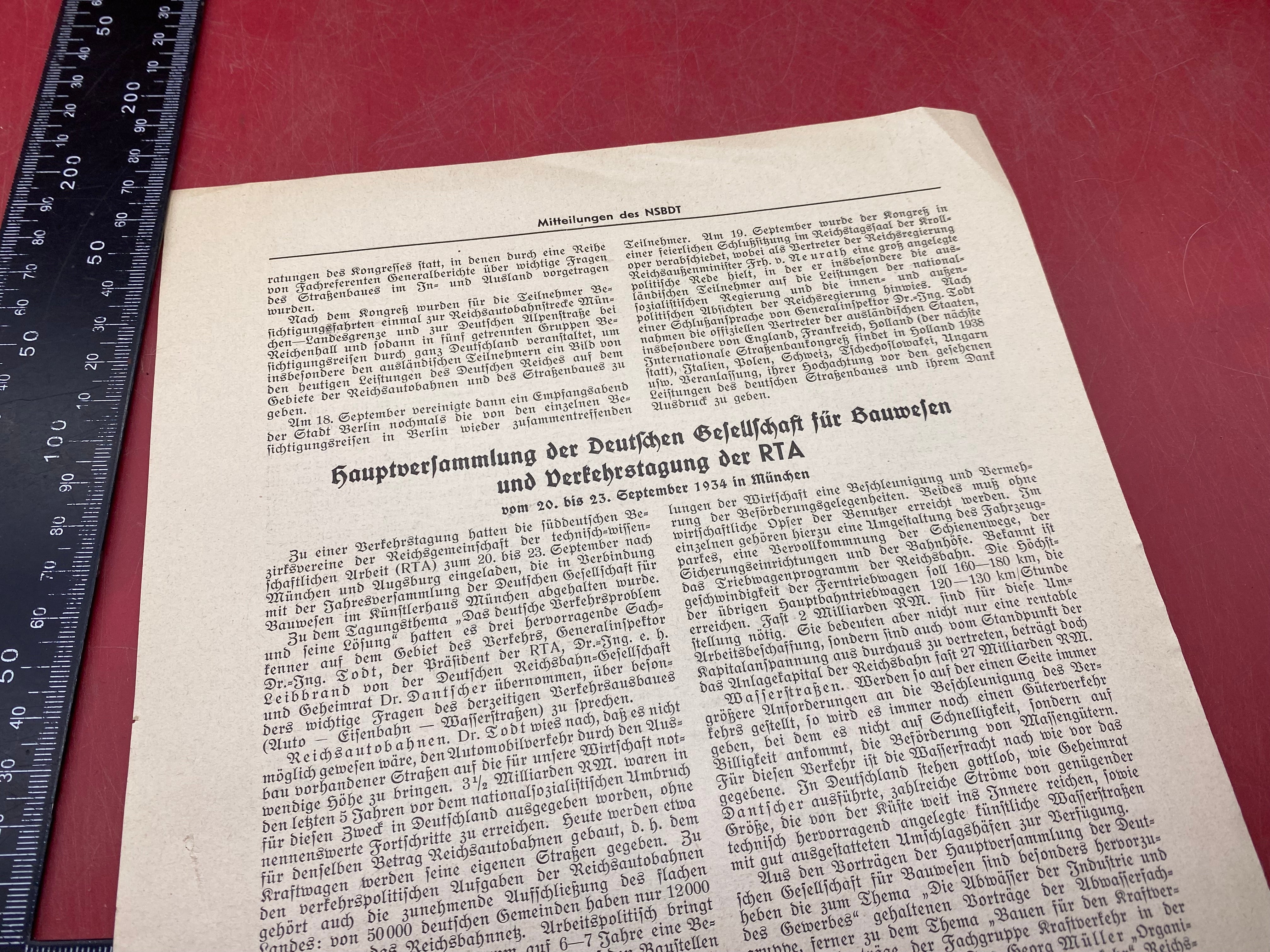 WW2 German NSBDT Leaflet - Possibly Technical Engineering Related. - The Militaria Shop