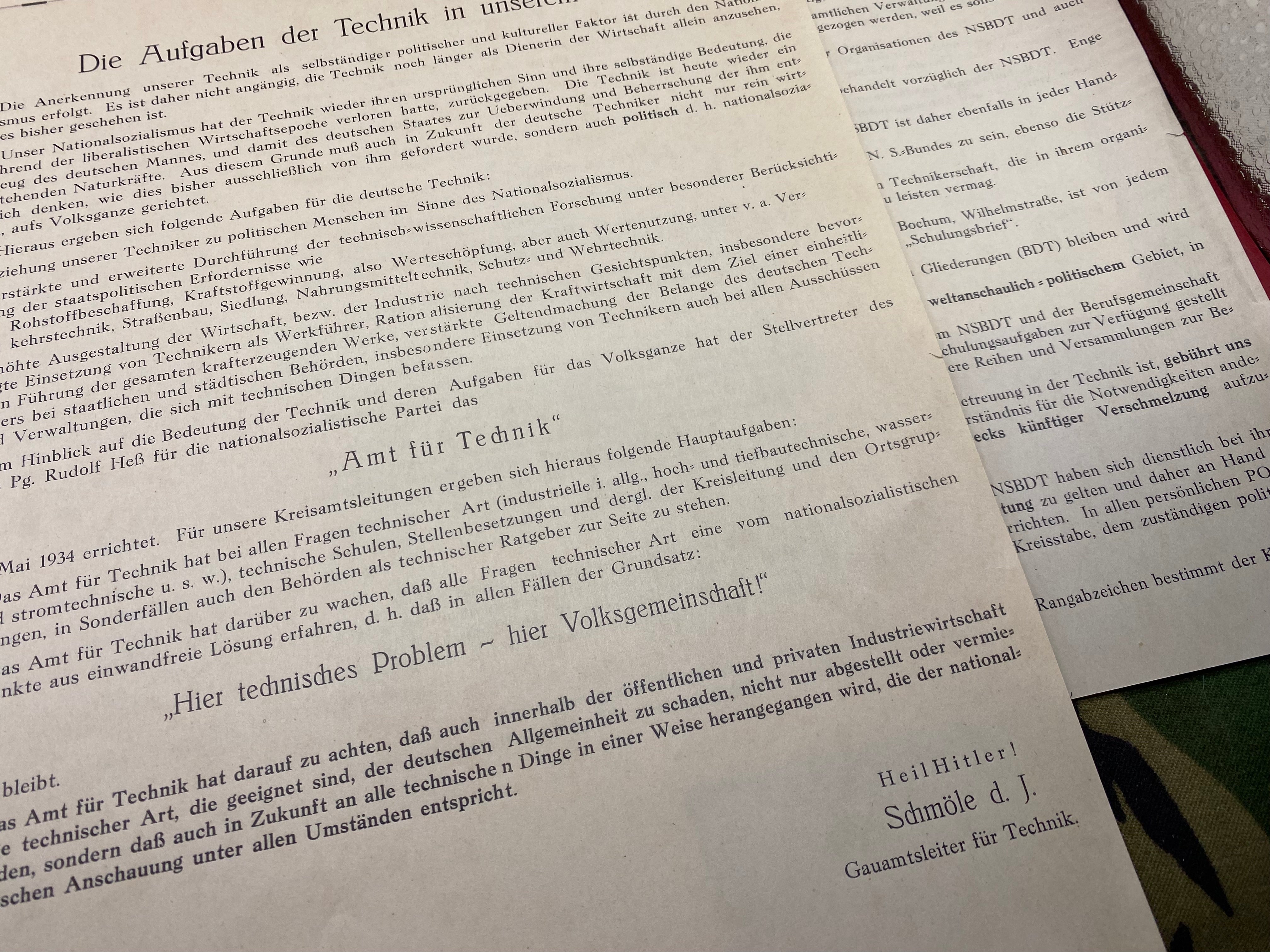 Group of WW2 German Technical School Letters. - The Militaria Shop