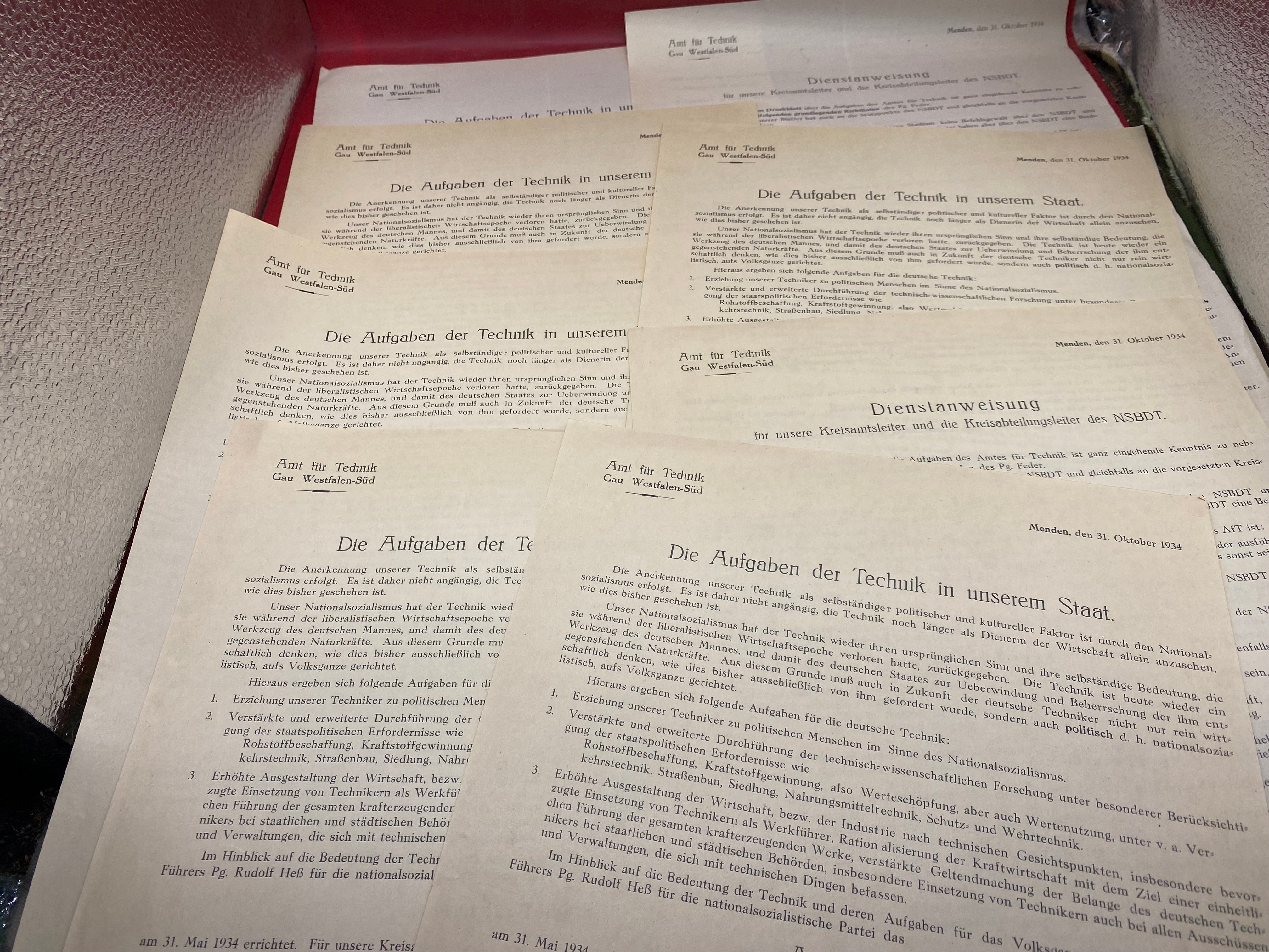Group of WW2 German Technical School Letters. - The Militaria Shop