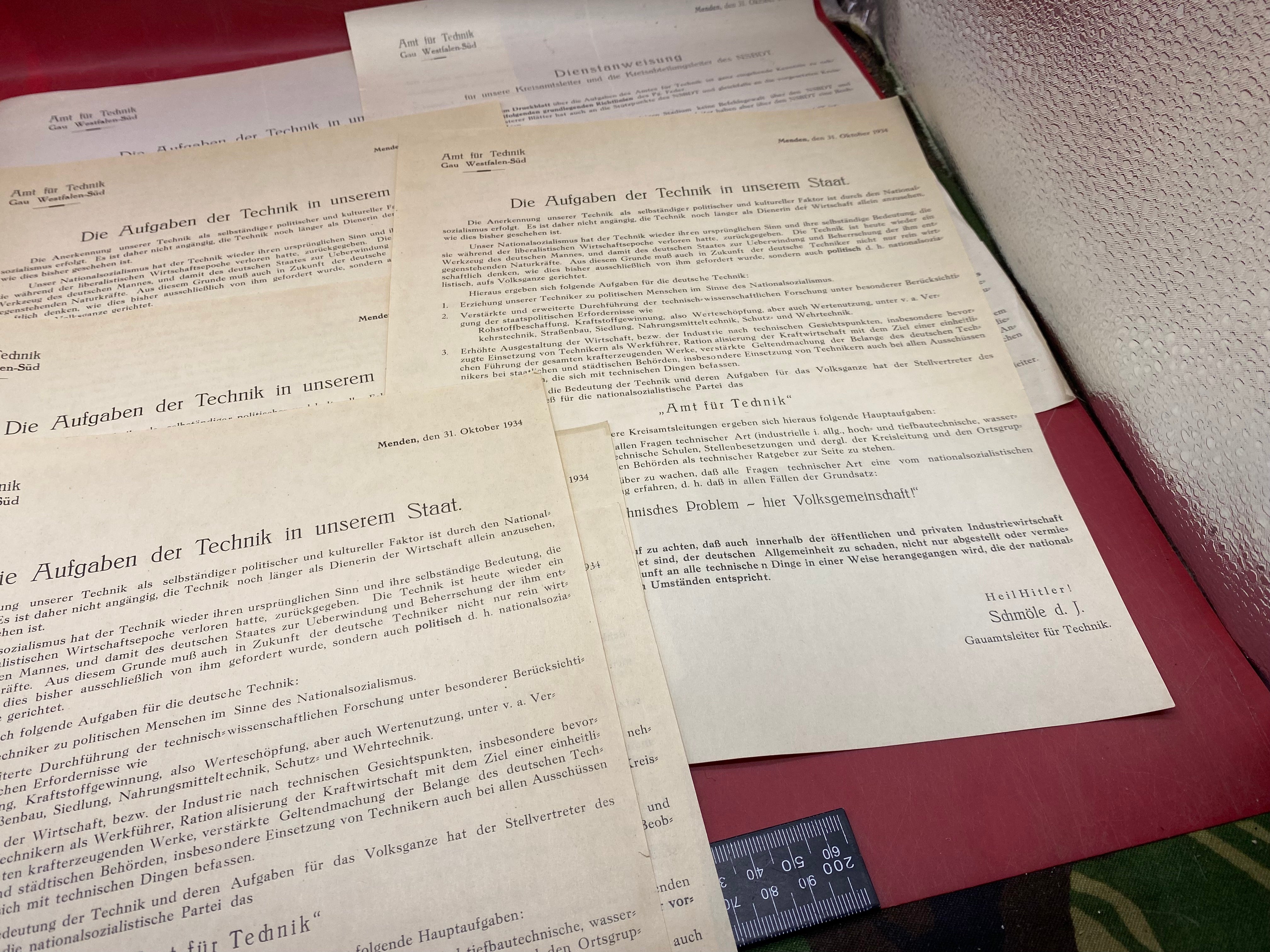Group of WW2 German Technical School Letters. - The Militaria Shop