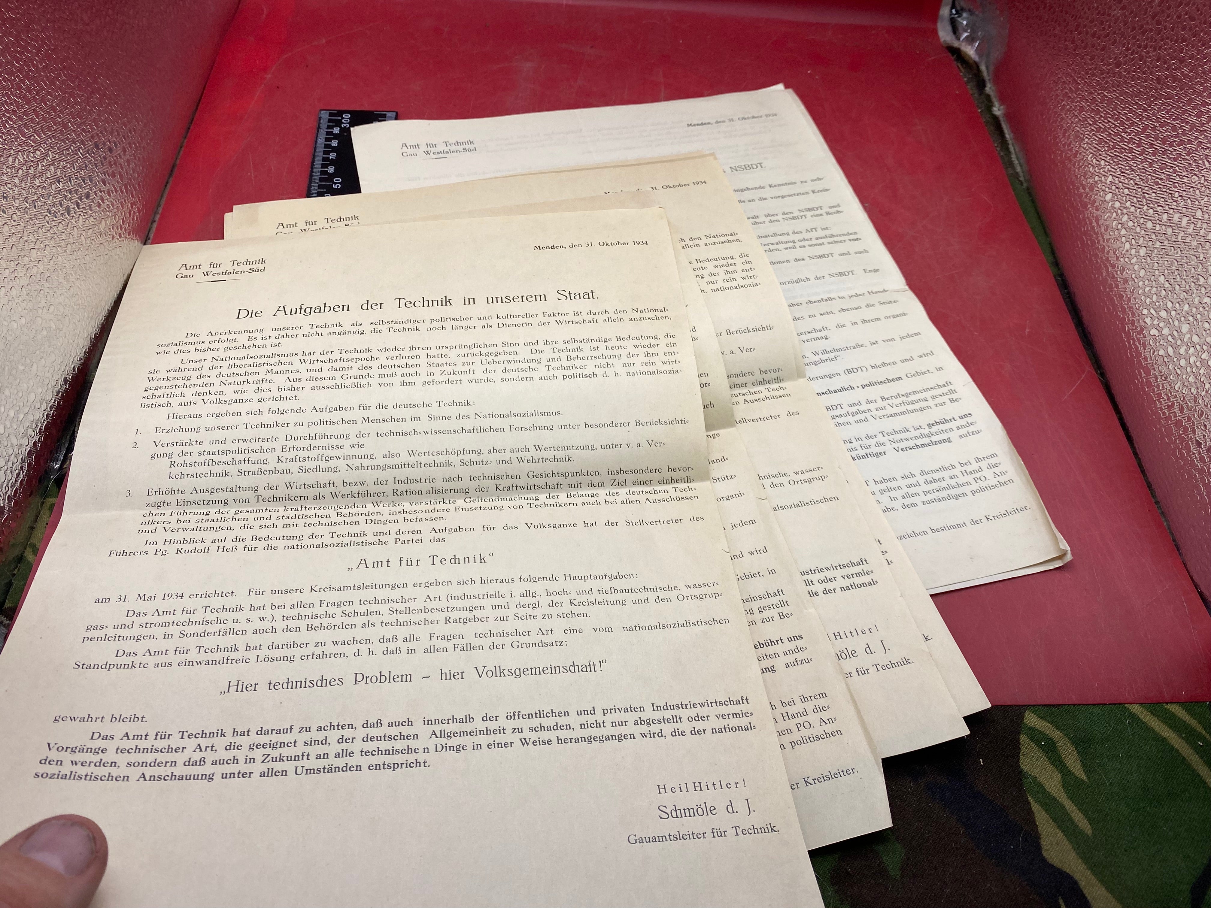 Group of WW2 German Technical School Letters. - The Militaria Shop