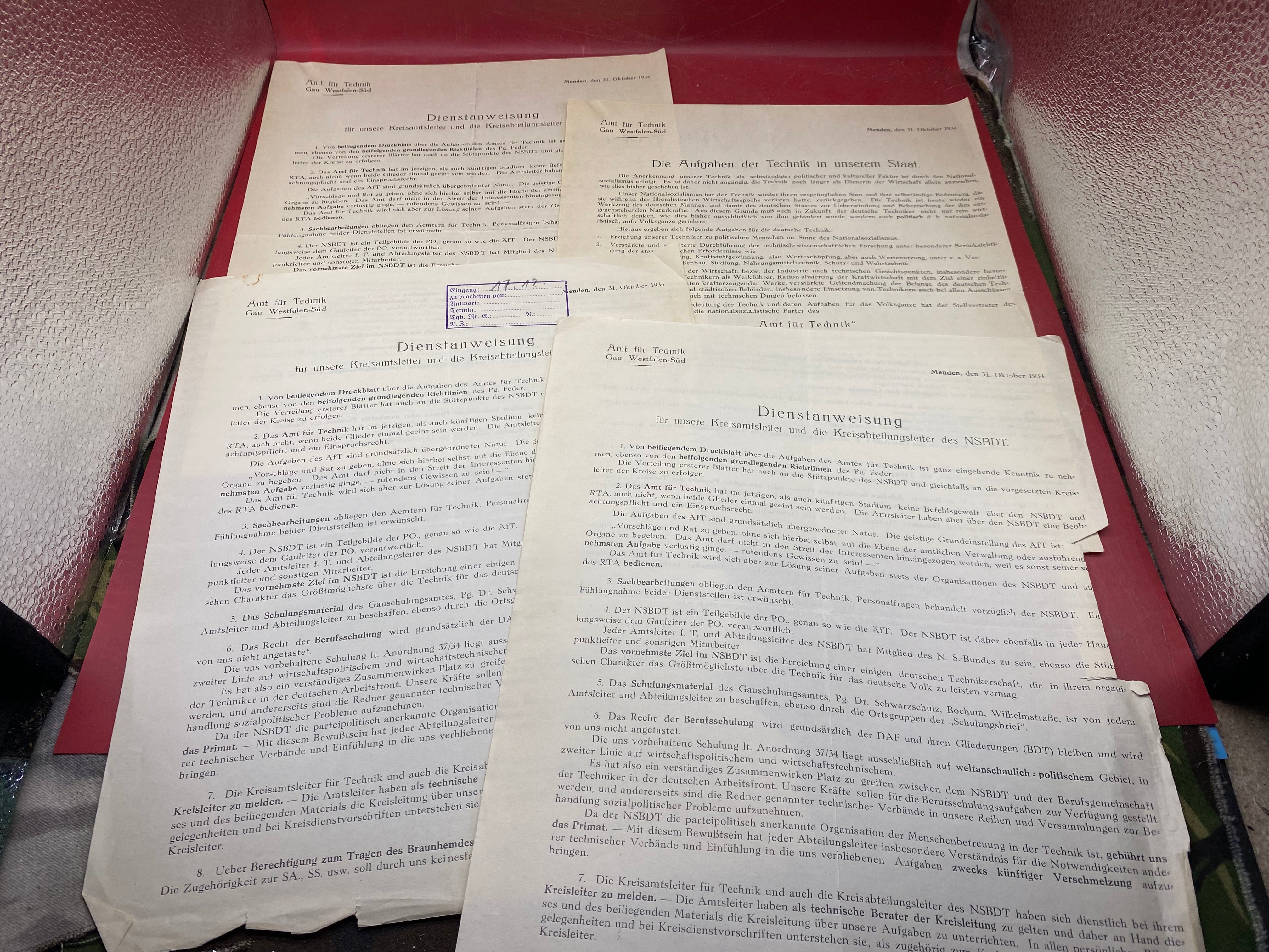 Group of WW2 German Technical School Letters - With Good Stamp. - The Militaria Shop