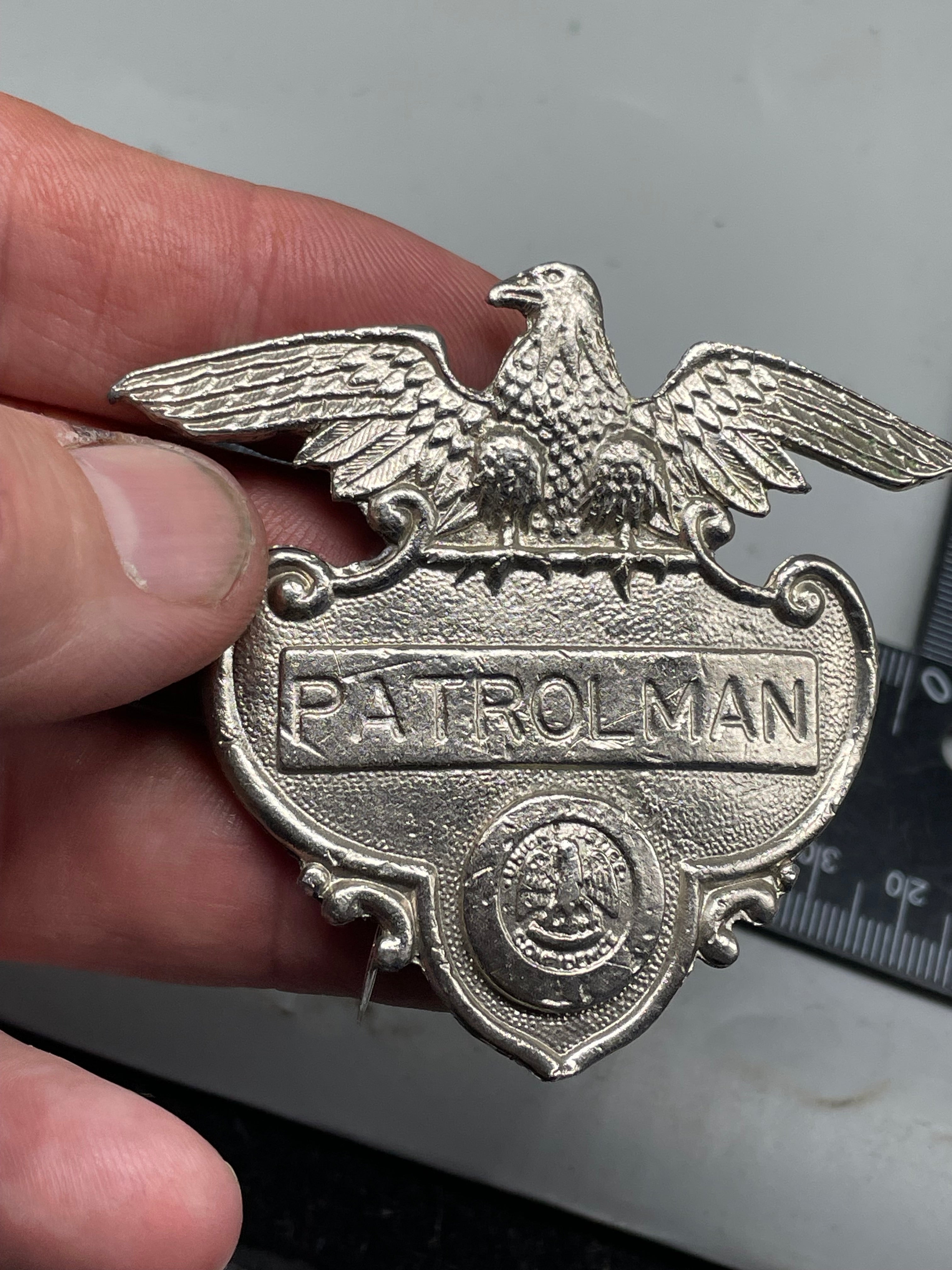 Original Vintage US Highway Patrolman Cap Badge - The Militaria Shop