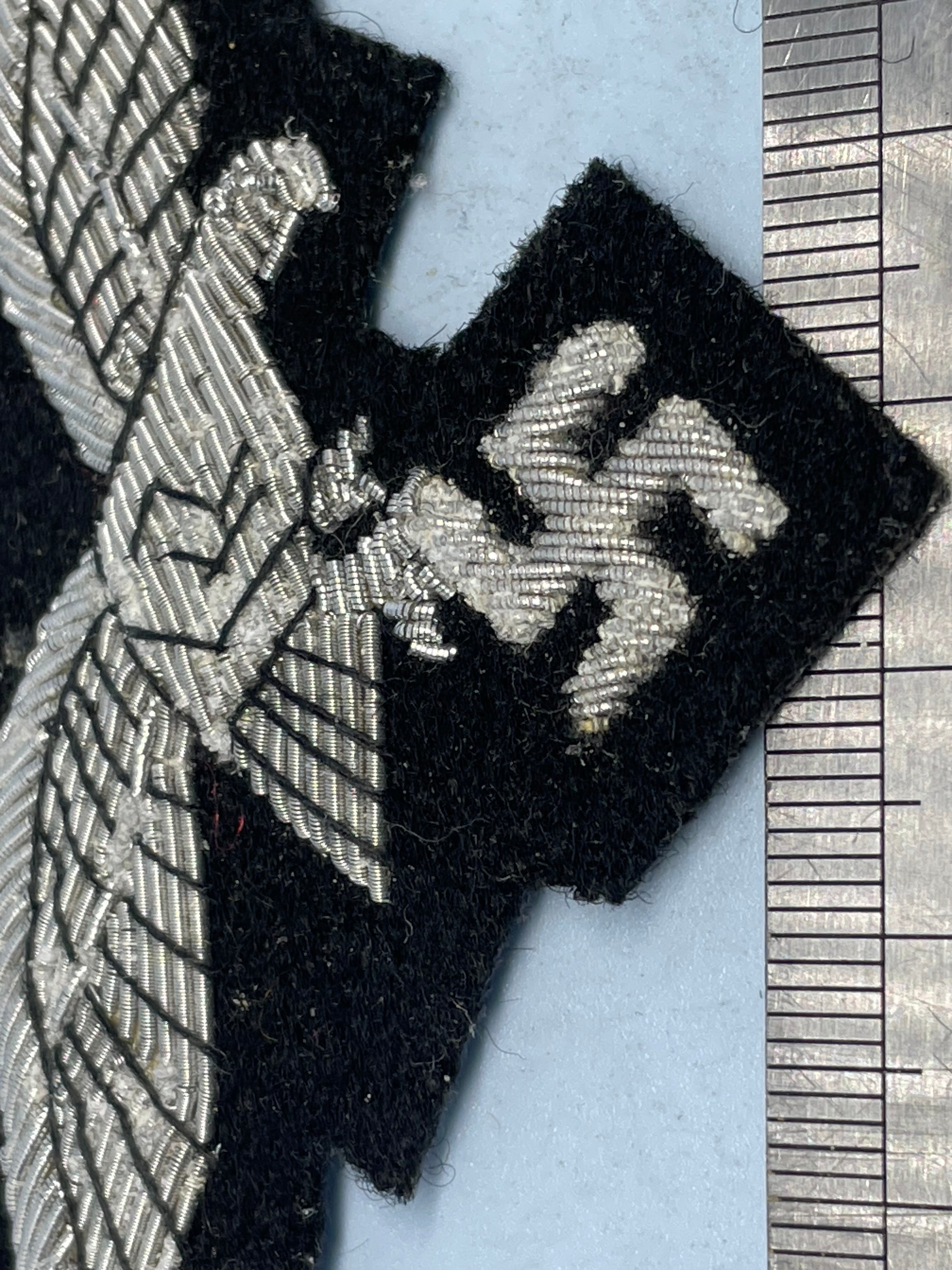 Reproduction WW2 German Luftwaffe Officer's Bullion Breast Eagle on a black background - The Militaria Shop