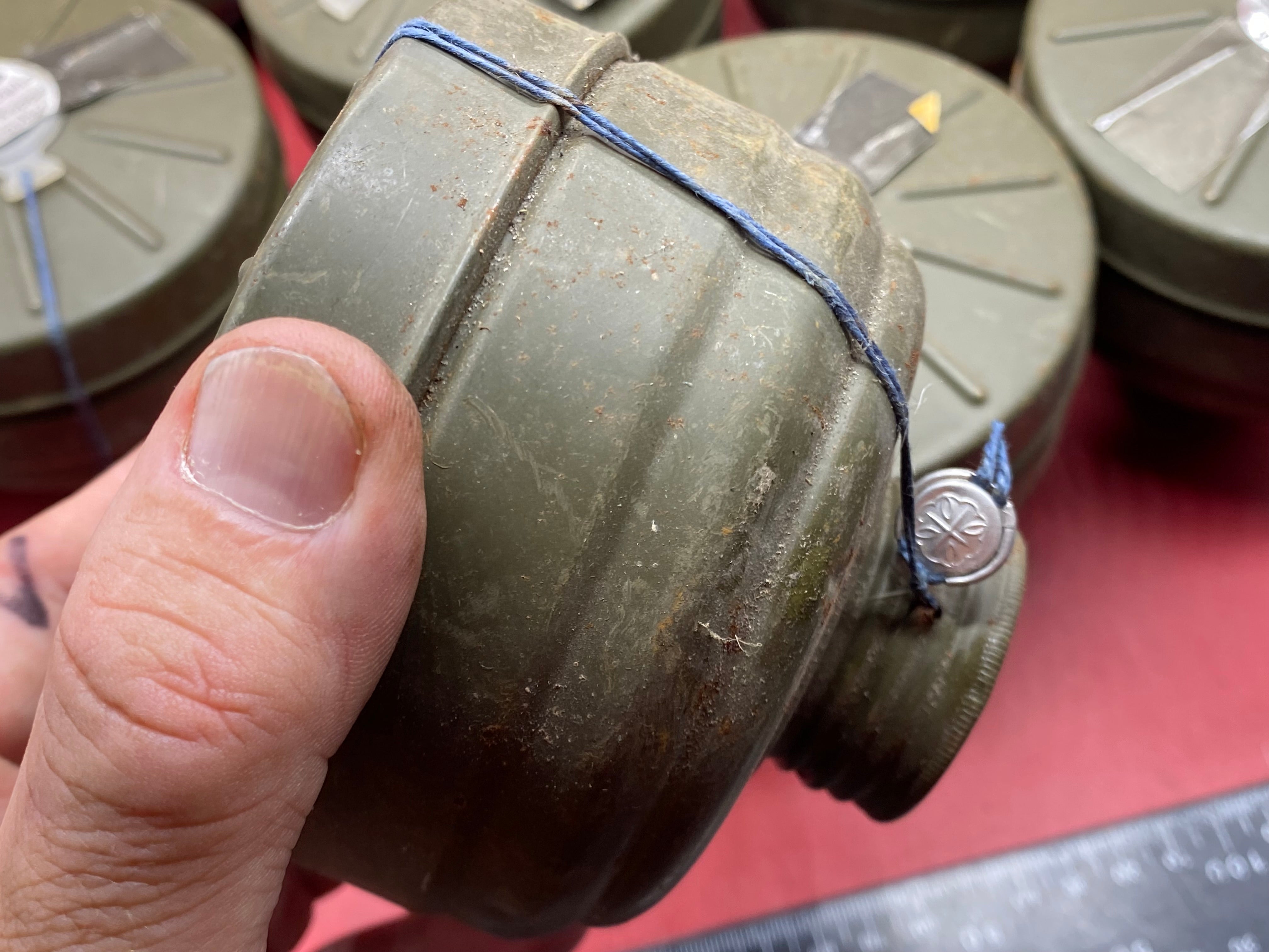 WW2 German Army Gas Mask Filters. Post War, but same as wartime issue. - The Militaria Shop