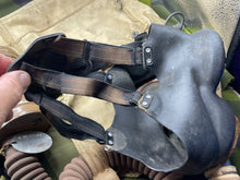 Charger l'image dans la galerie, Original WW2 British Army Long-Hose Gas Mask with Bag & Dog Tag - The Militaria Shop
