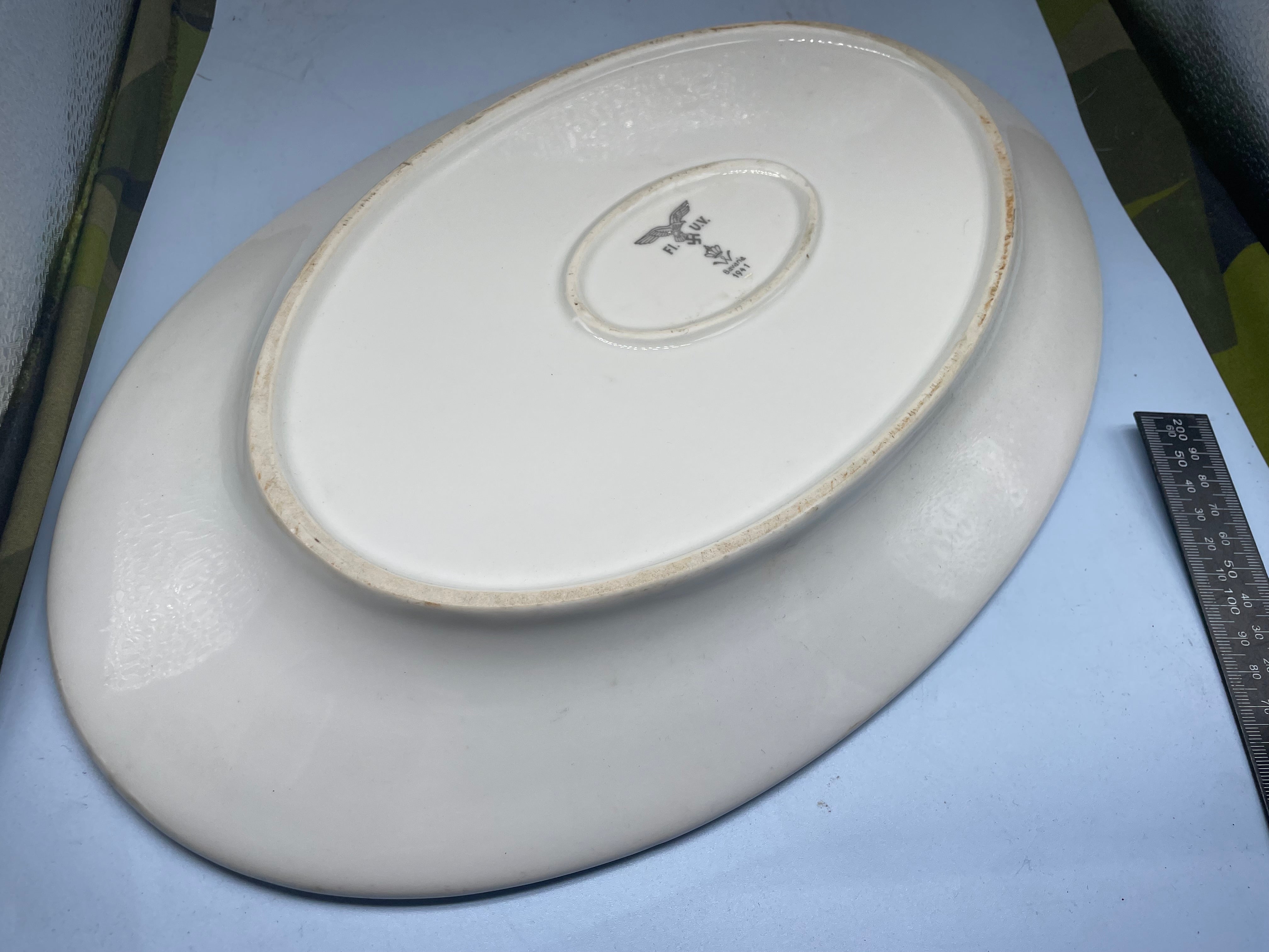 Original WW2 Large German Airforce 1941 Dated Luftwaffe Serving Dish - The Militaria Shop