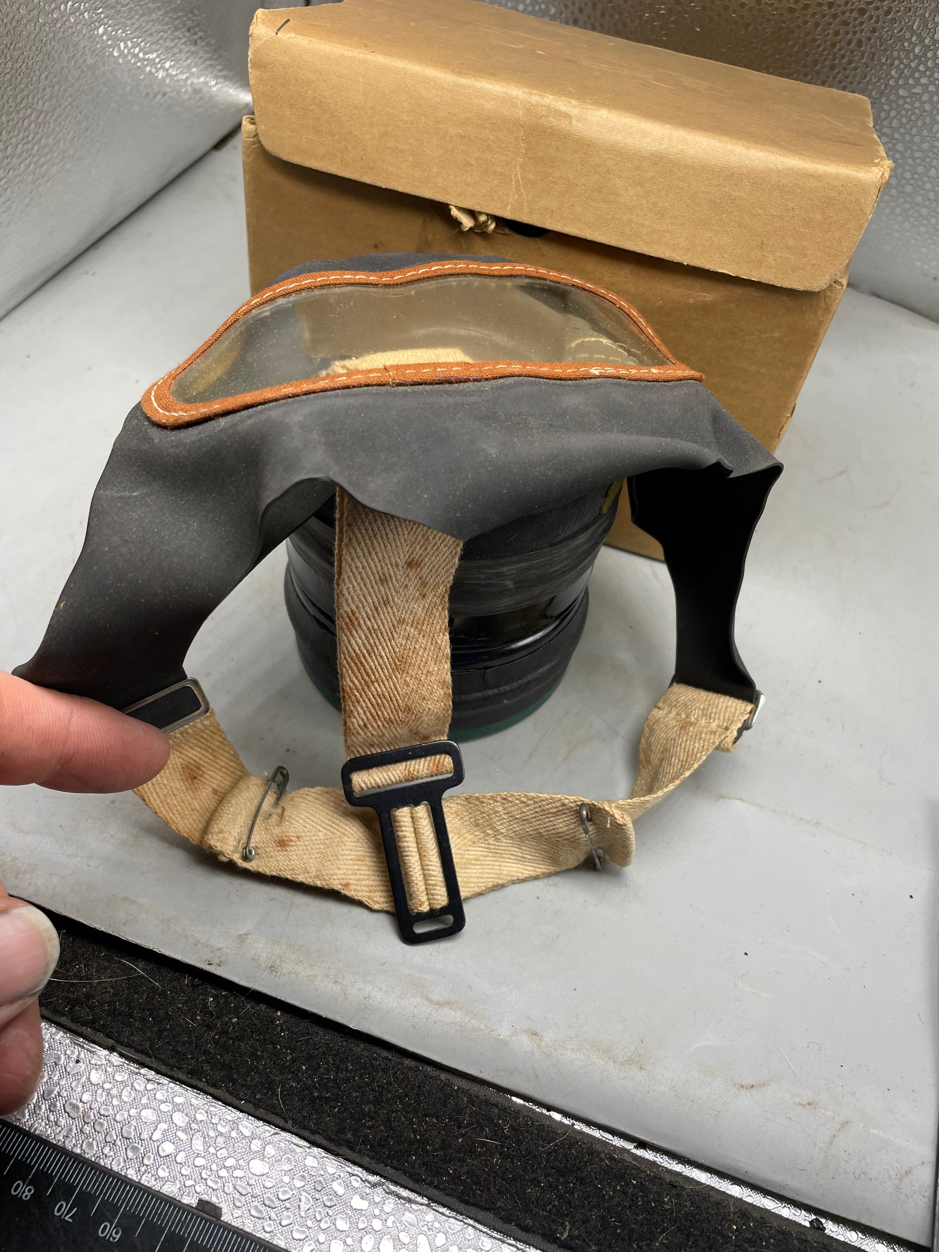 Civilian Gas Mask in Original Cardboard Box - WW2 British Home Front - The Militaria Shop