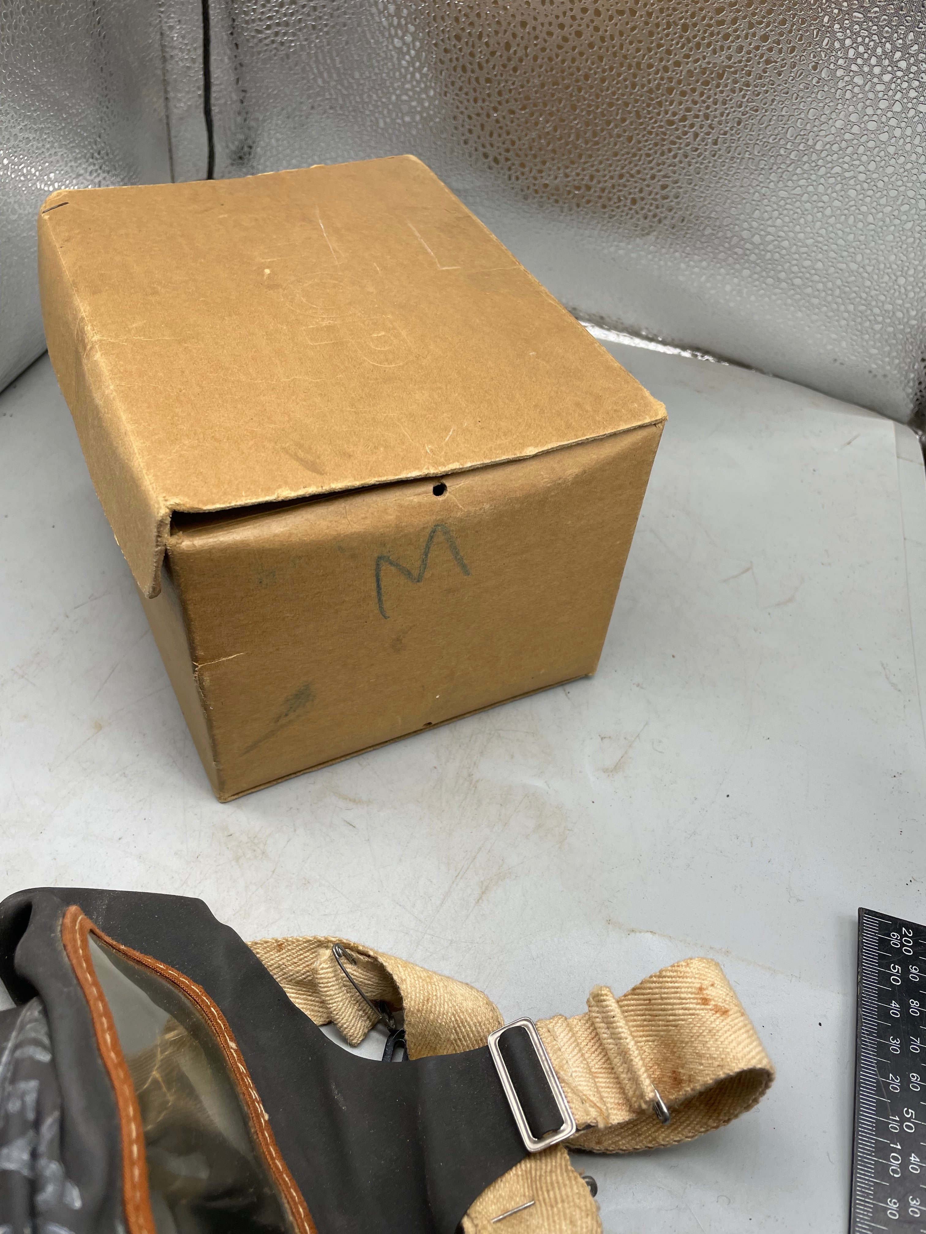 Civilian Gas Mask in Original Cardboard Box - WW2 British Home Front - The Militaria Shop