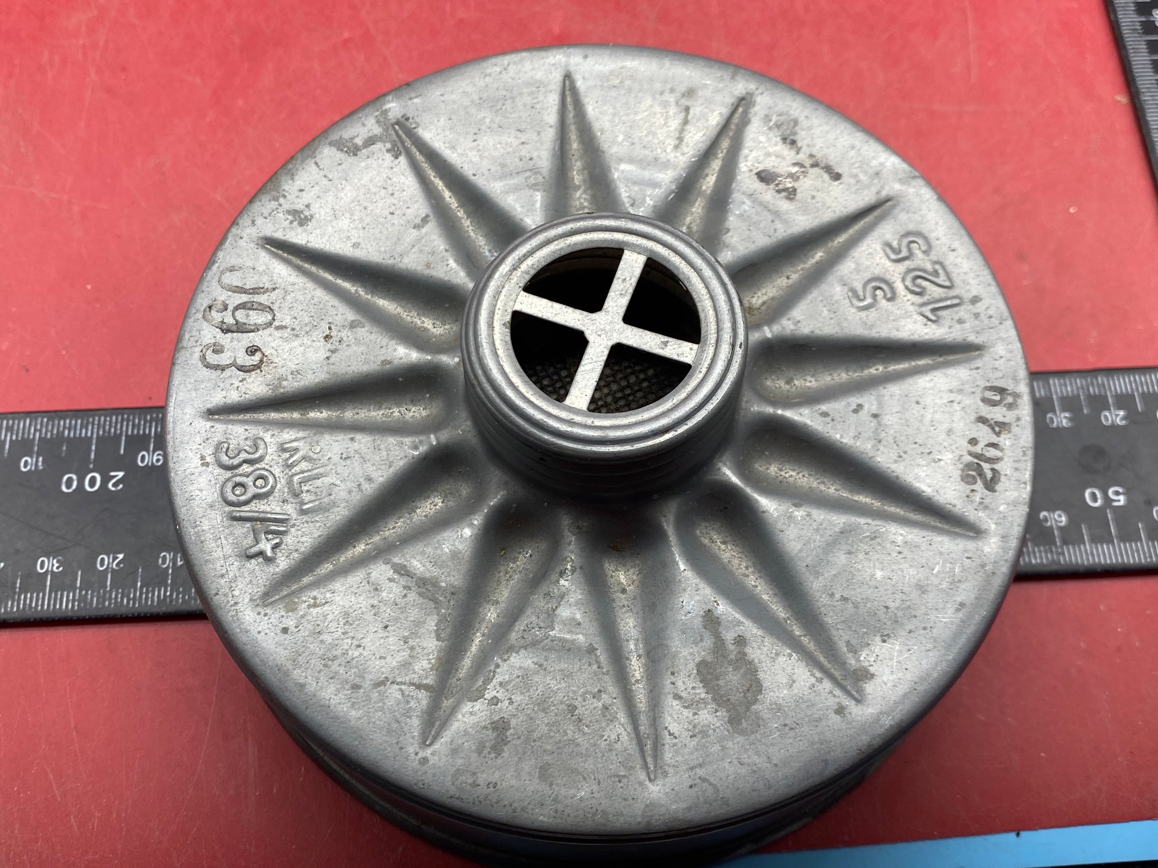 WW2 German Home Front Civilian Gas Mask Filter - The Militaria Shop