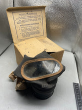 Load image into Gallery viewer, Civilian Gas Mask in Original Cardboard Box - WW2 British Home Front