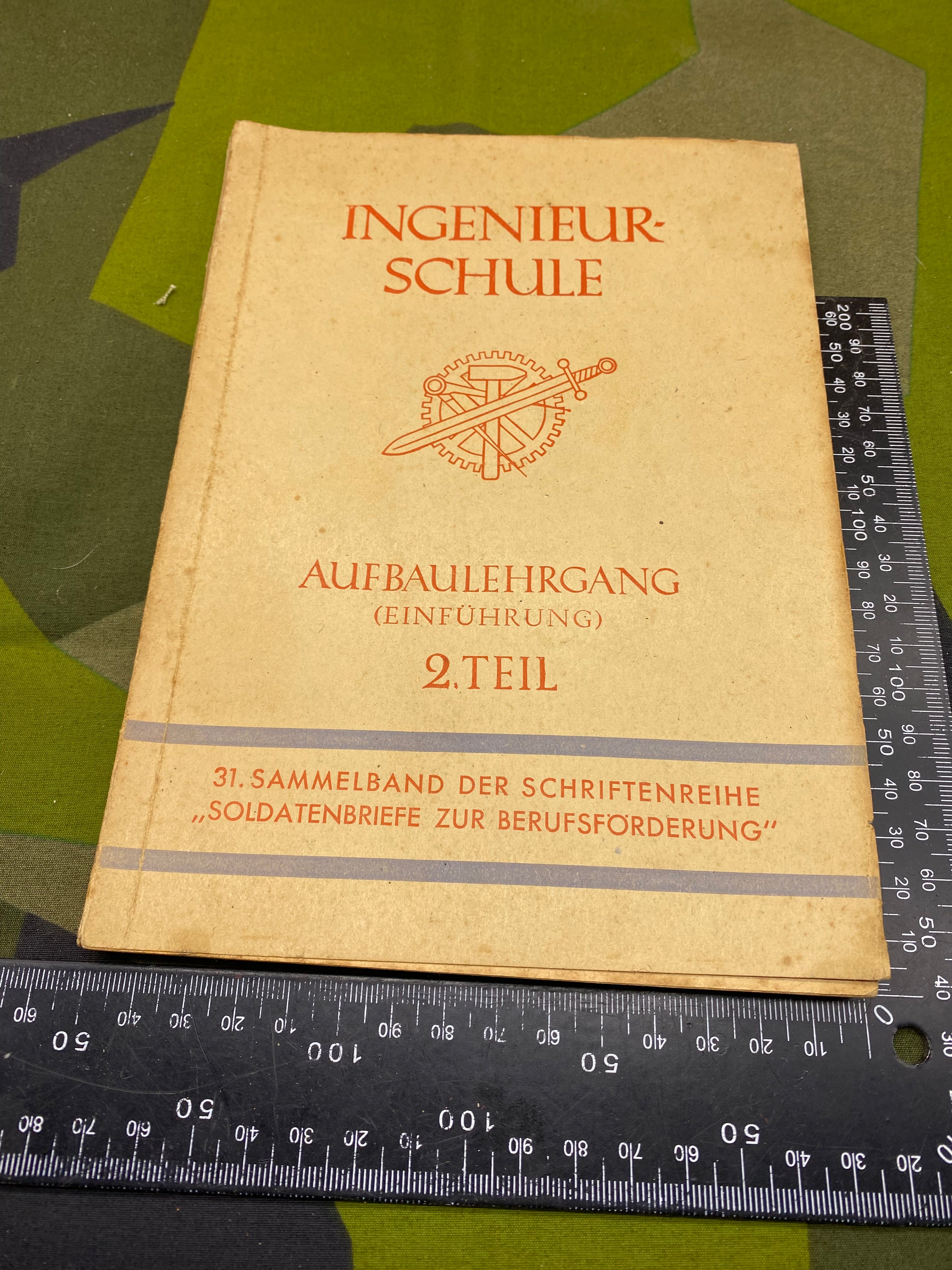Original WW2 German Army - 1942 Dated Technical Manual for Engineering School - The Militaria Shop