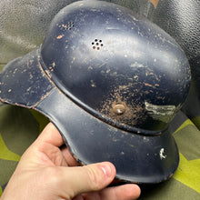 Charger l'image dans la galerie, Original WW2 German Luftshutz Helmet Complete with Liner & Chinstrap