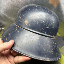Charger l'image dans la galerie, Original WW2 German Luftshutz Helmet Complete with Liner & Chinstrap