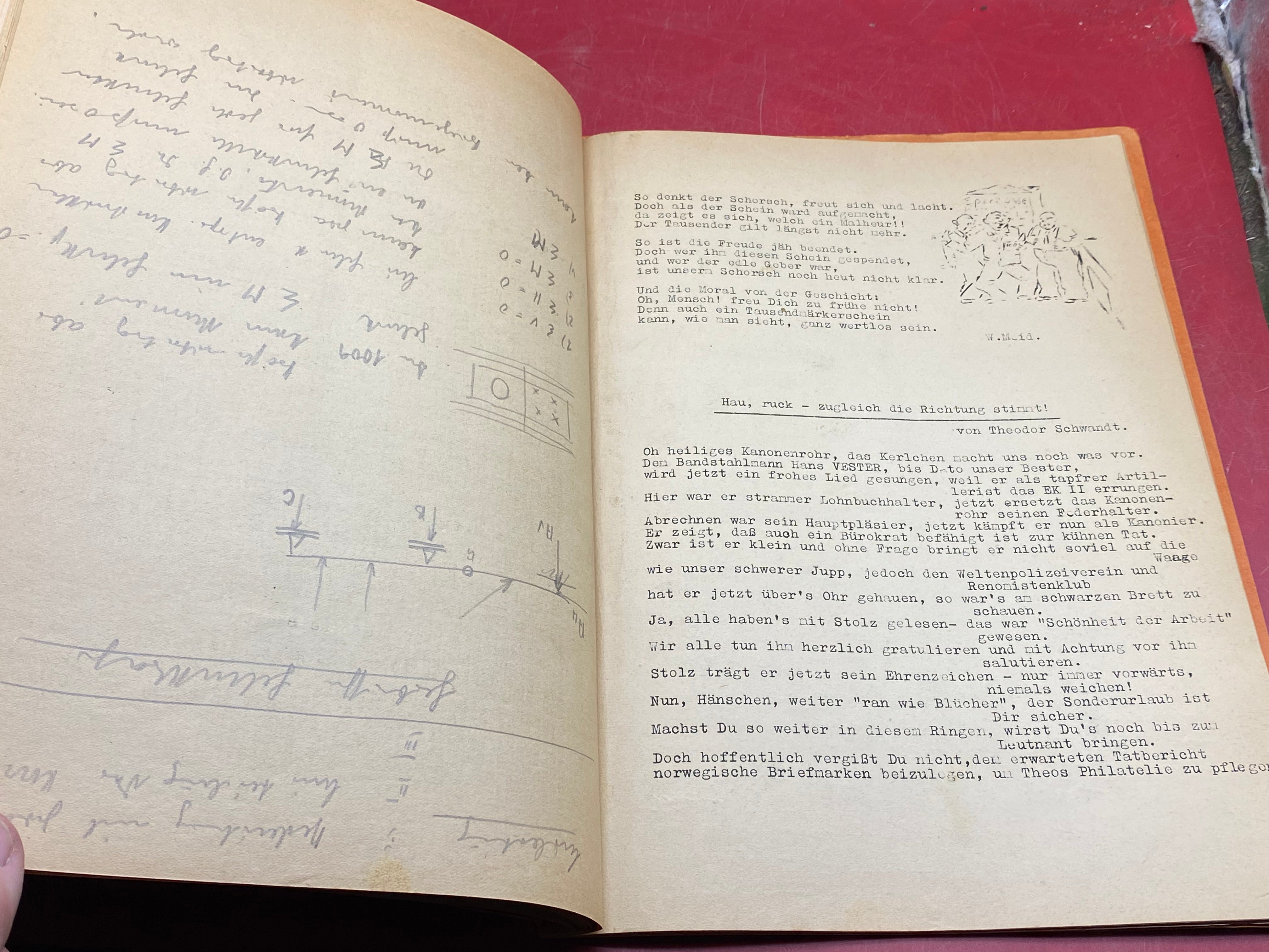 Interesting WW2 German 1940 Feldpost / Musicians Regiment Booklet - The Militaria Shop