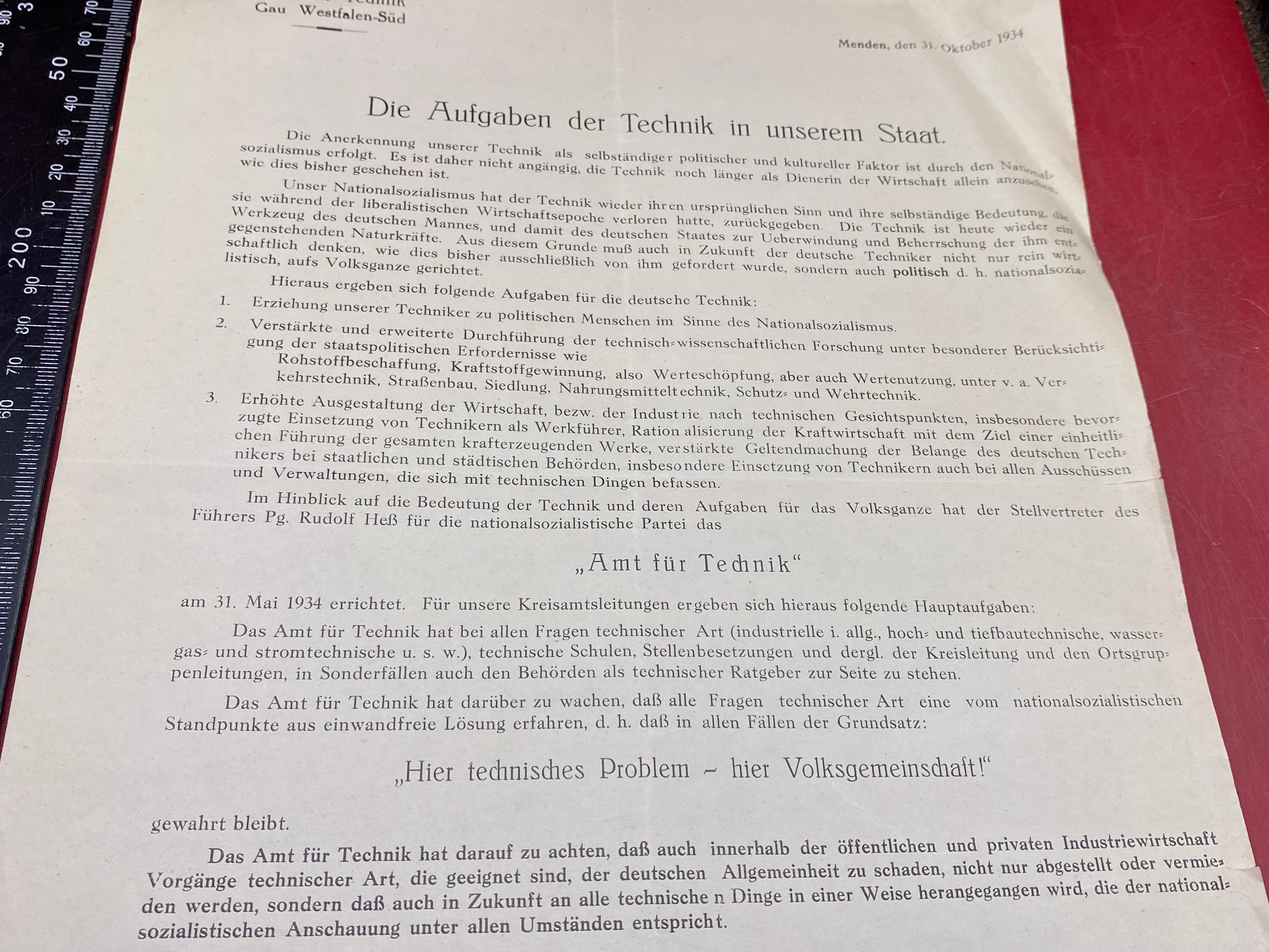 Interesting WW2 German 1934 document. - The Militaria Shop