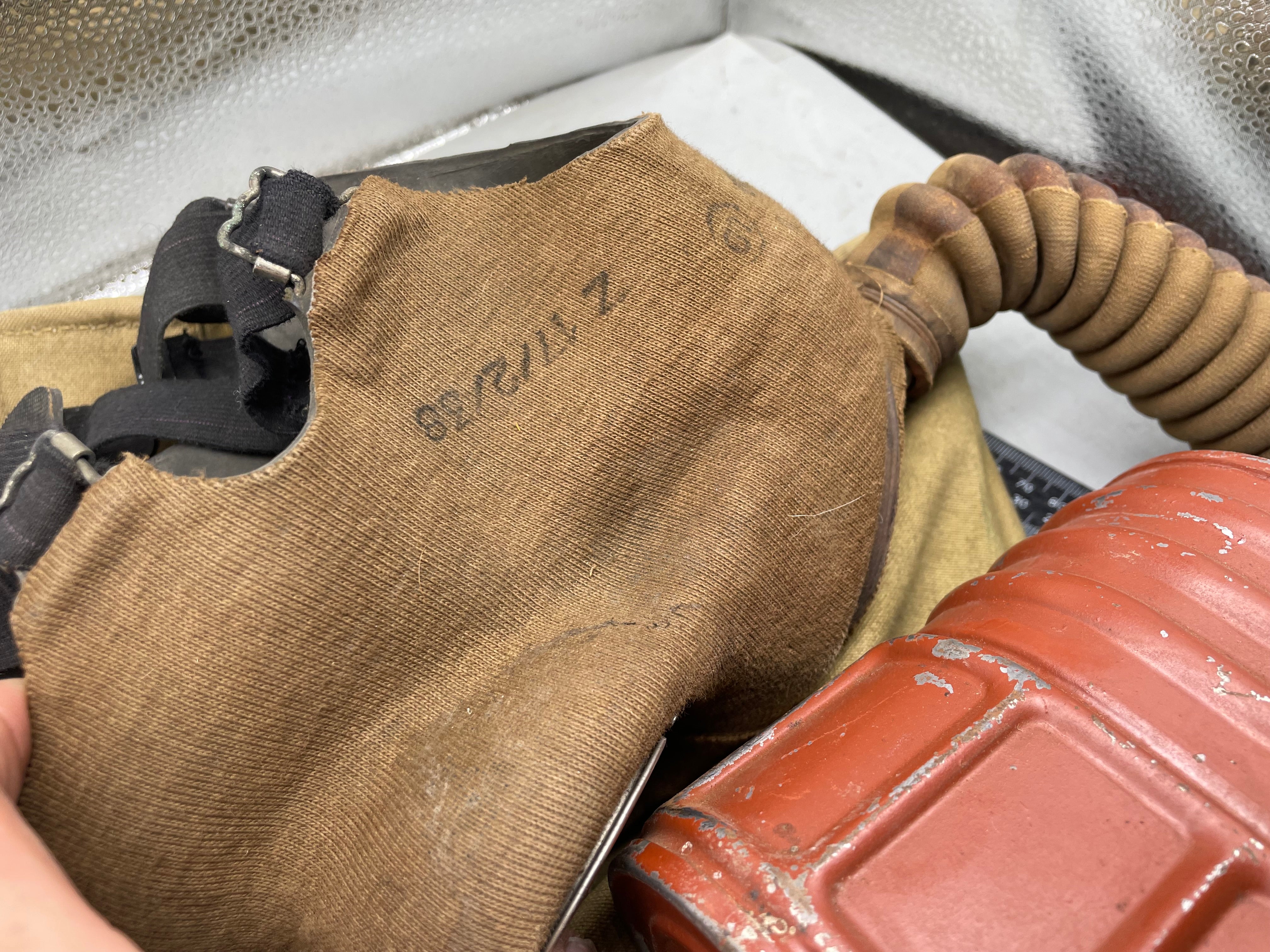 WW2 British Army Soldier Gas Mask GSR Respirator - in original 1941 Dated Bag - The Militaria Shop
