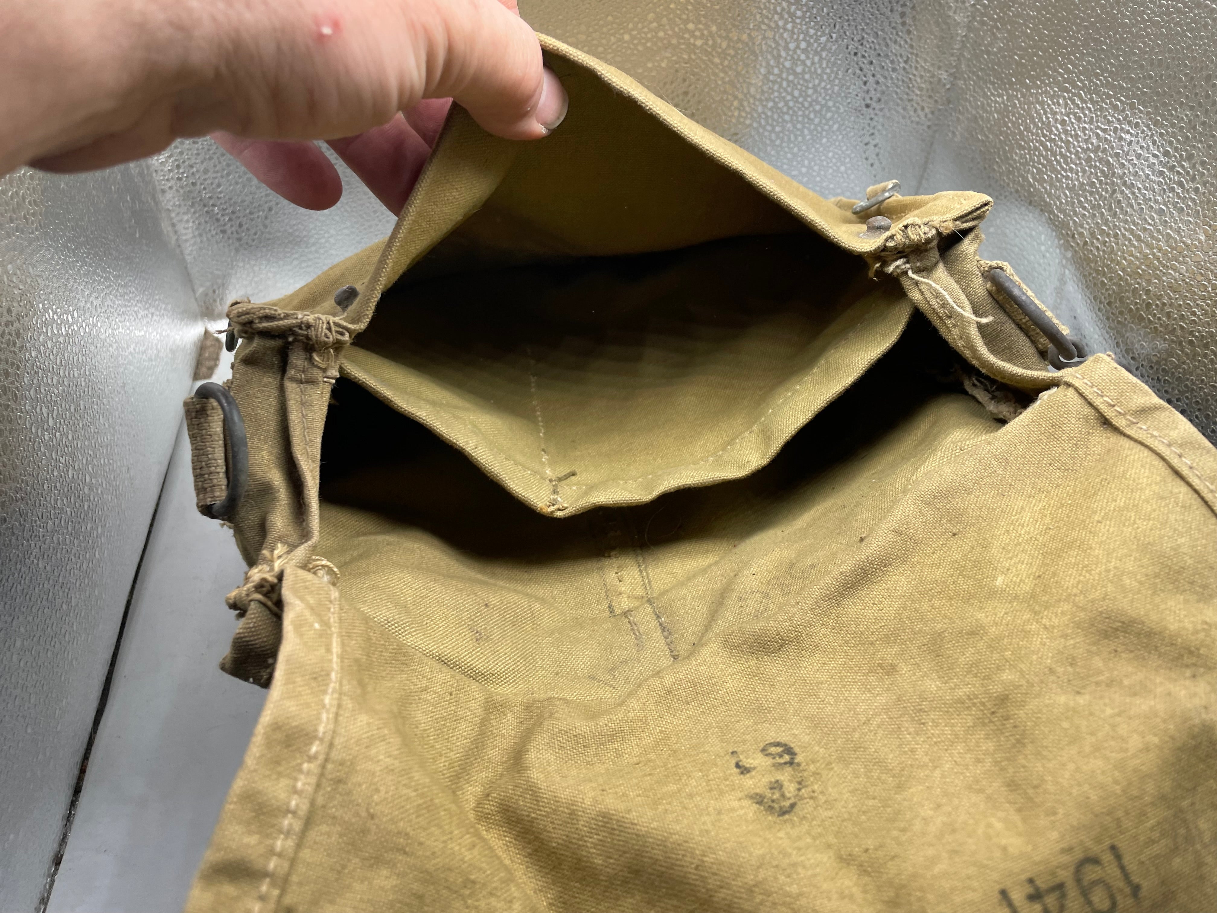 WW2 British Army Soldier Gas Mask GSR Respirator - in original 1941 Dated Bag - The Militaria Shop