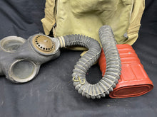 Load image into Gallery viewer, WW2 British Army Gas Mask Set - Long Hose Variation for Drivers etc - The Militaria Shop