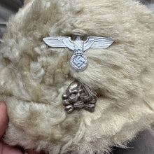 Charger l'image dans la galerie, Original WW2 Swedish Army Wool Fur Hat - German Insignia
