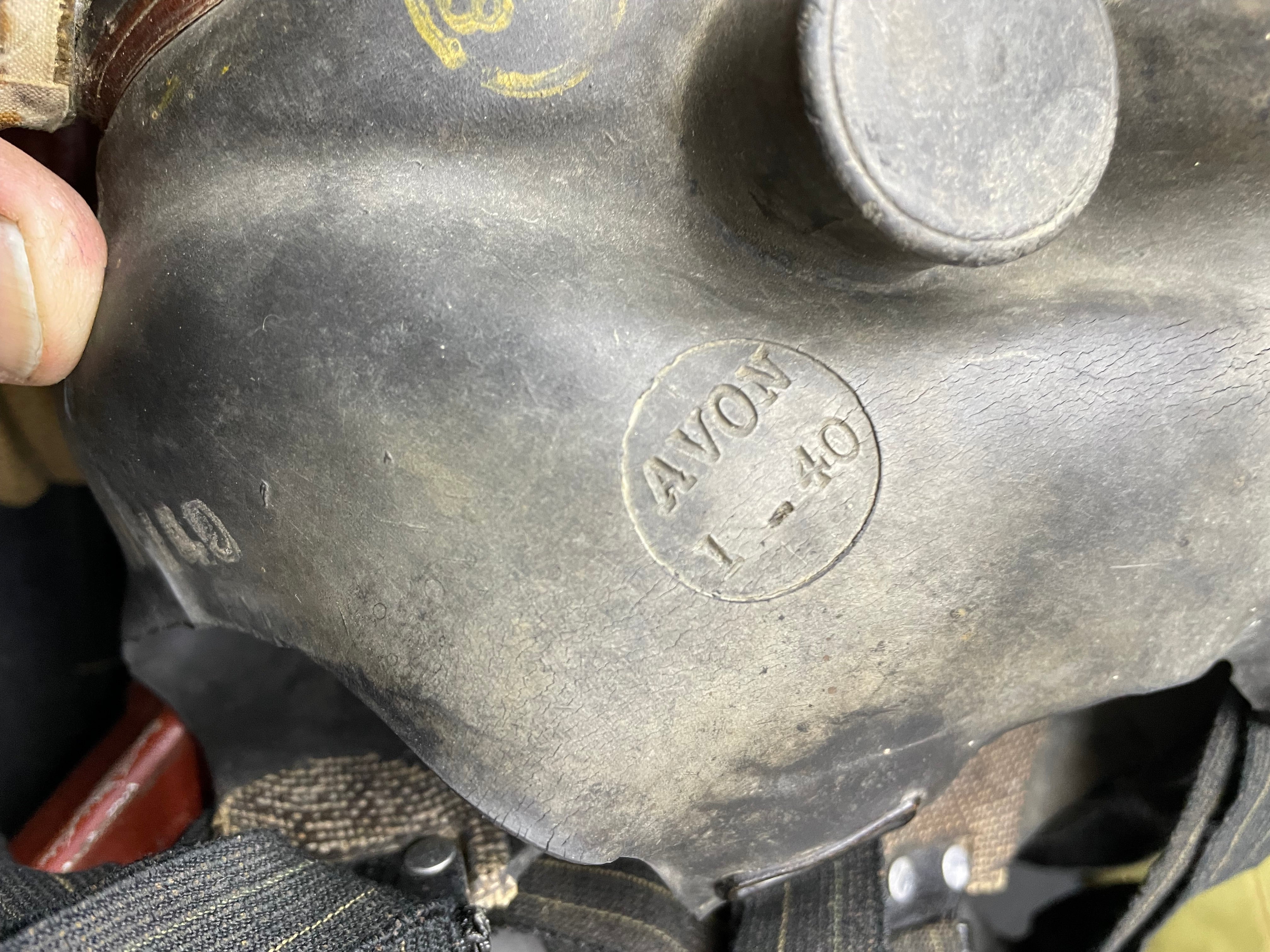 WW2 British Army Gas Mask Set - Long Canvas Hose Variation for Drivers etc - The Militaria Shop