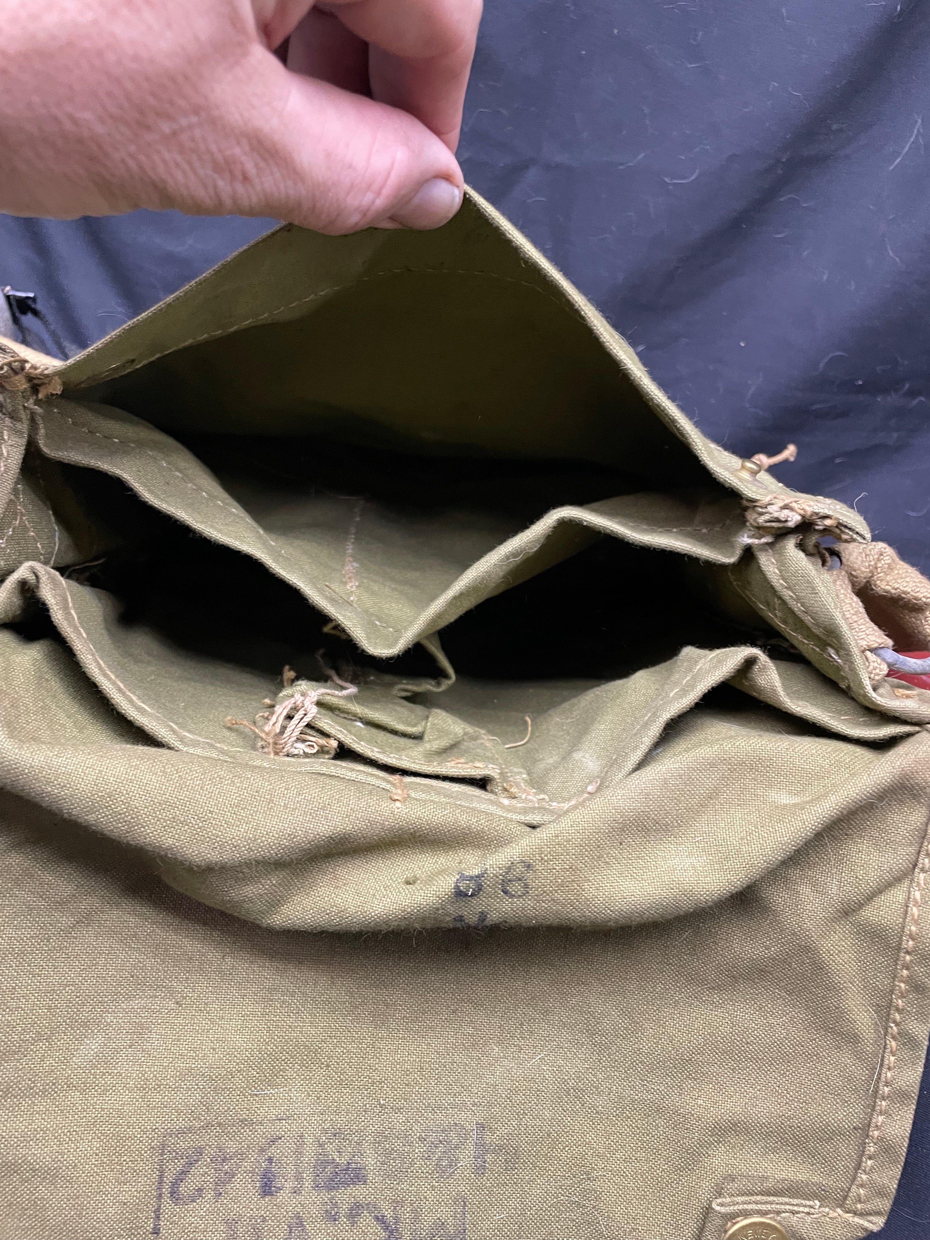WW2 British Army Gas Mask Set - Long Canvas Hose Variation for Drivers etc - The Militaria Shop