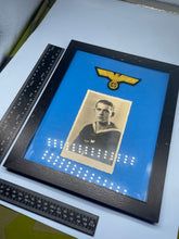Load image into Gallery viewer, WW2 German Navy Framed Eagle Badge & Photograph - The Militaria Shop