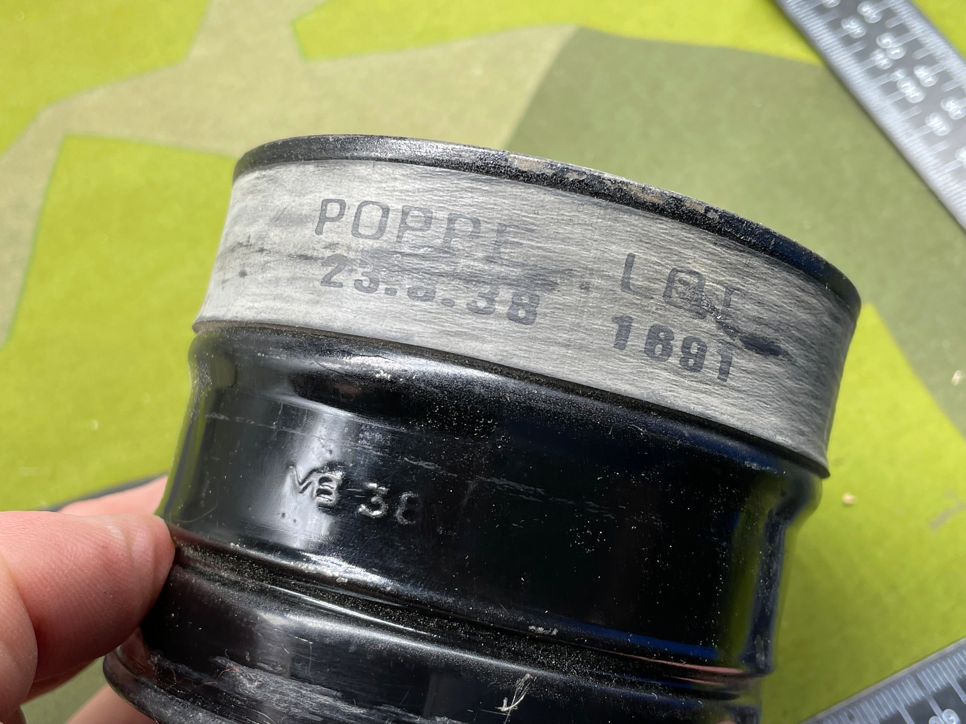 Original WW2 British Home Front Civilian Gas Mask Spare Filter - The Militaria Shop