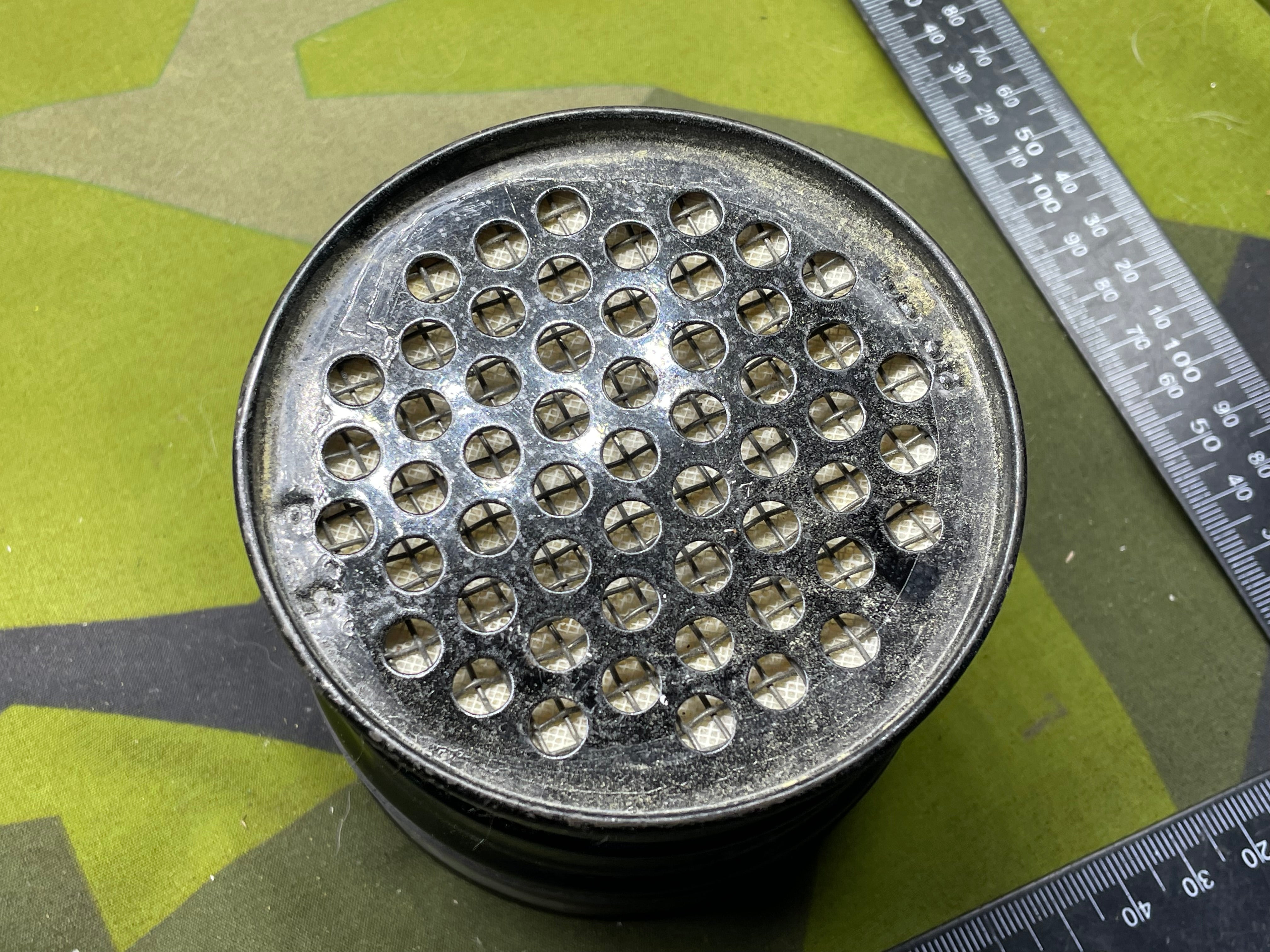 Original WW2 British Home Front Civilian Gas Mask Spare Filter - The Militaria Shop