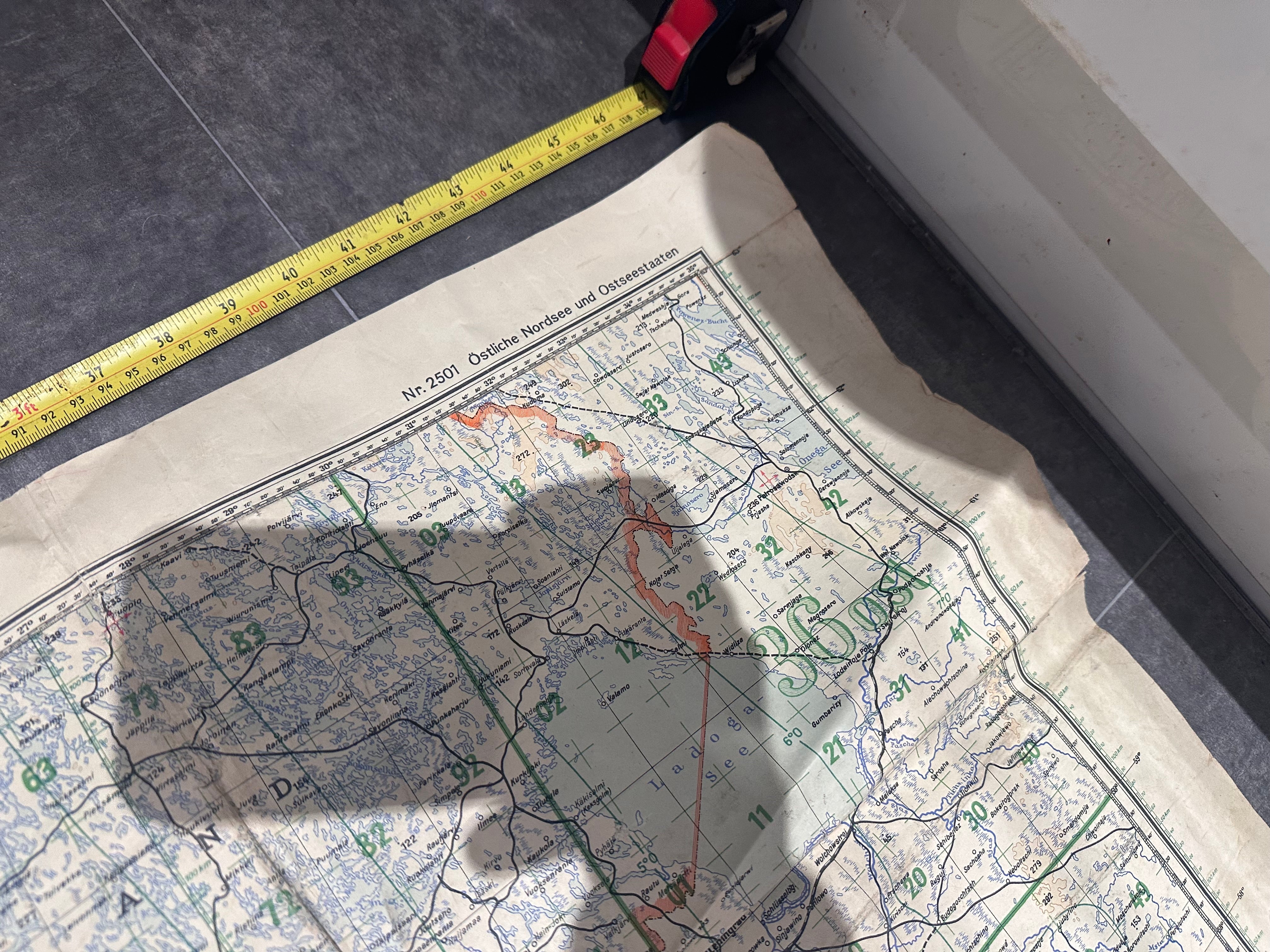 WW2 German Luftwaffe Pilots Navigation Map of Europe - 1943 - The Militaria Shop