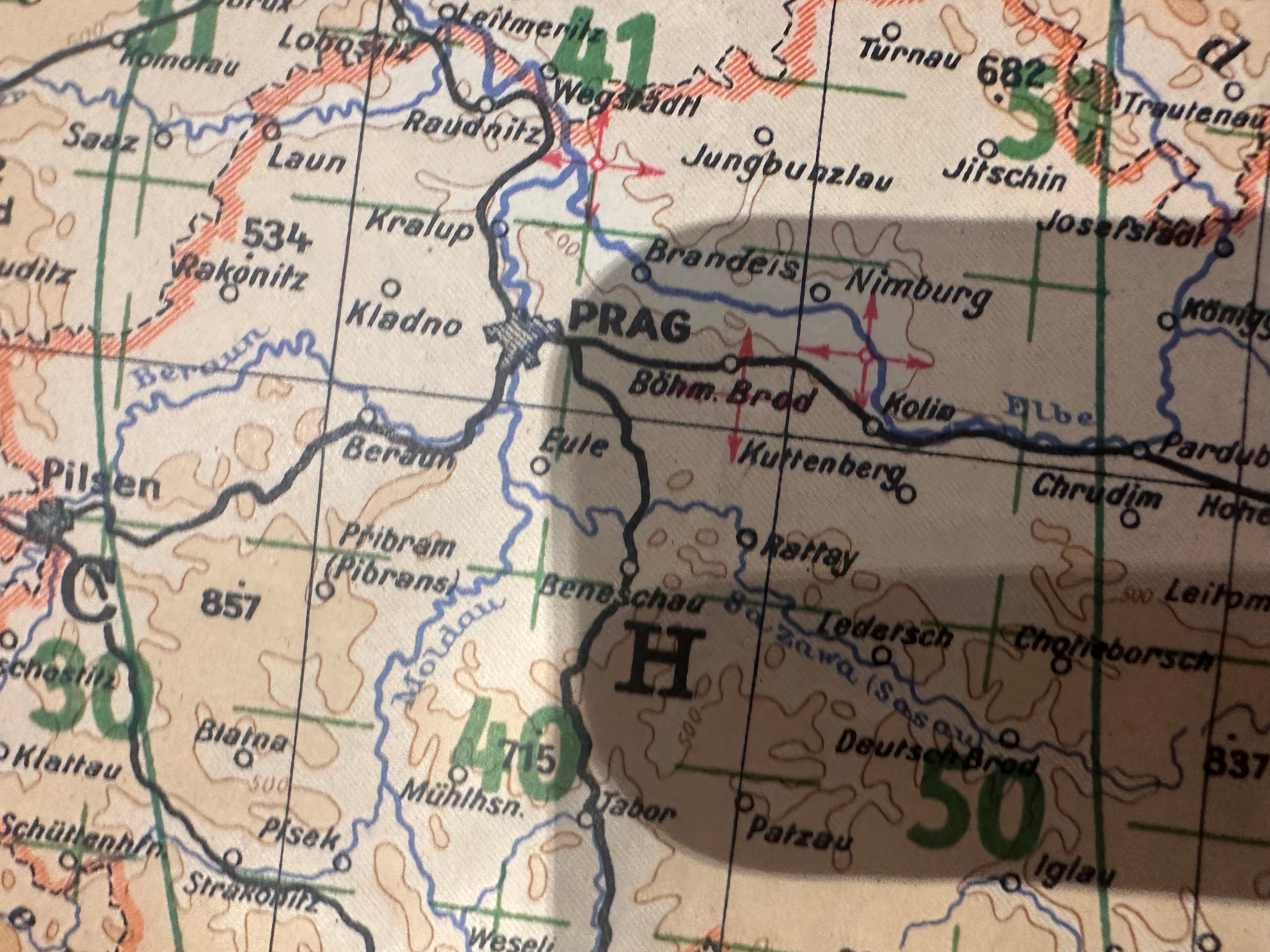 WW2 German Luftwaffe Pilots Navigation Map of Europe - 1943 - The Militaria Shop