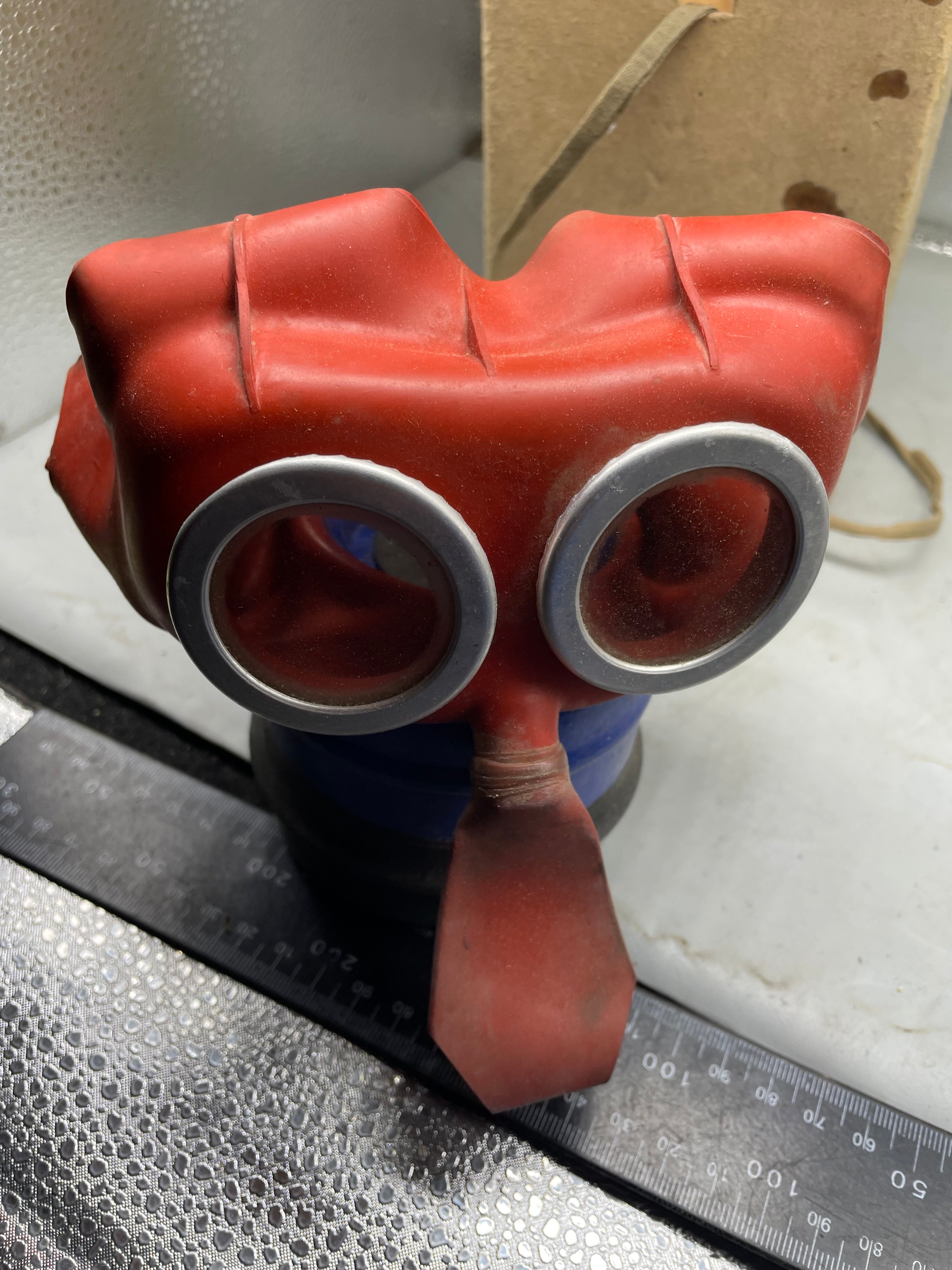 Original WW2 British Home Front Childs Mickey Mouse Gas Mask in Box - The Militaria Shop