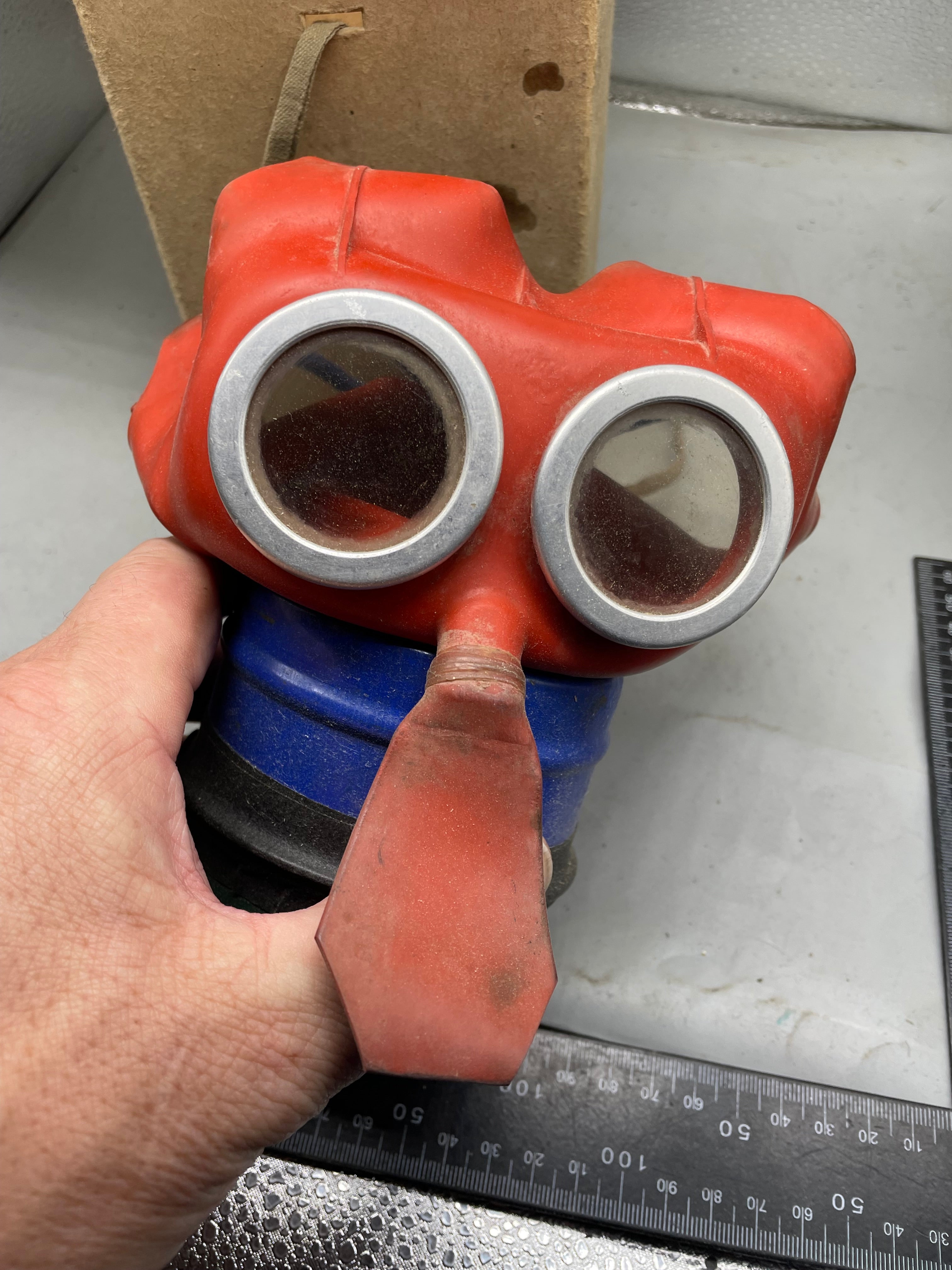 Original WW2 British Home Front Childs Mickey Mouse Gas Mask in Box - The Militaria Shop