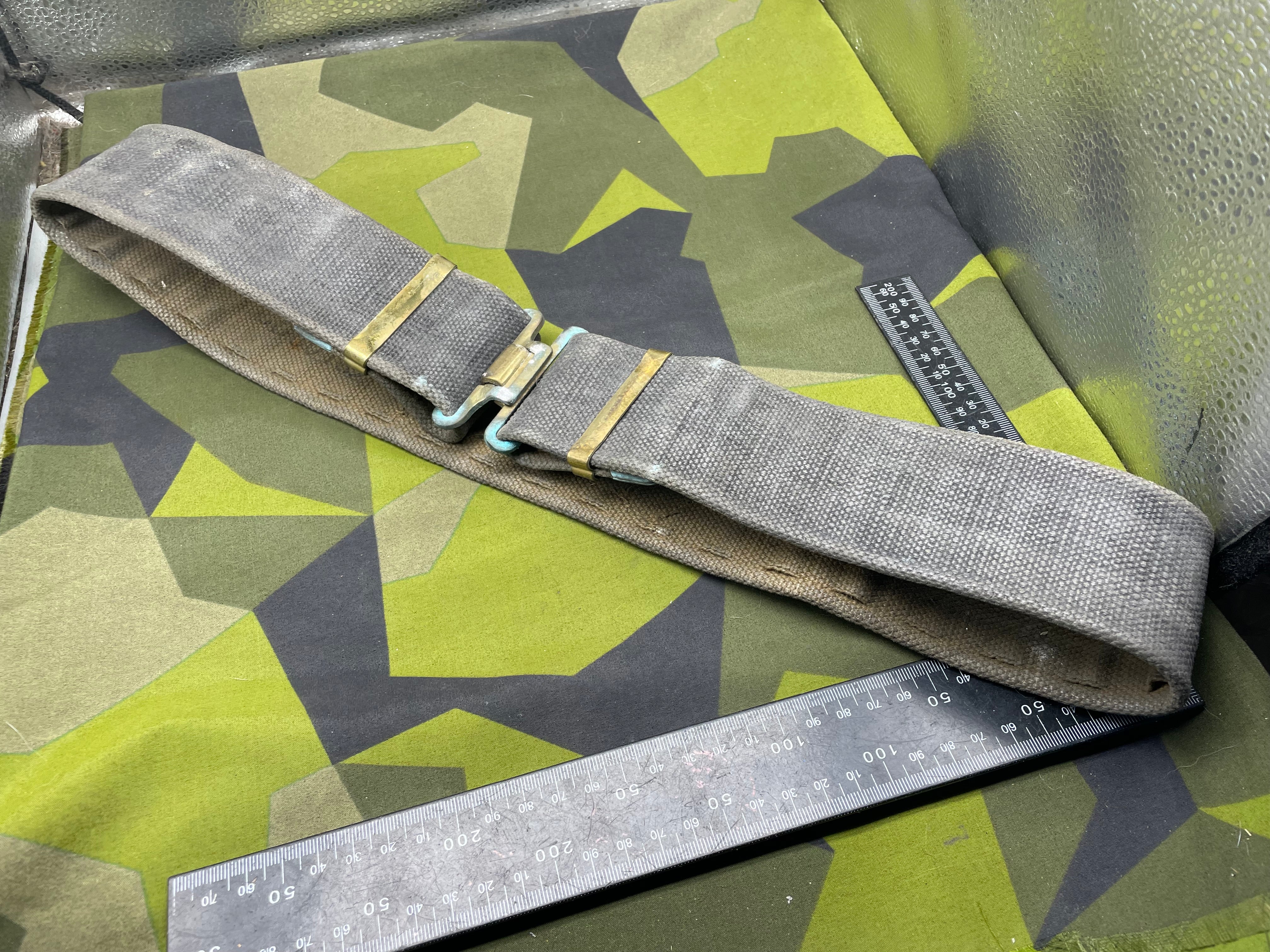 Original WW2 British RAF Blue 37 Pattern Drivers' Webbing Belt - 36 Inch Waist - The Militaria Shop