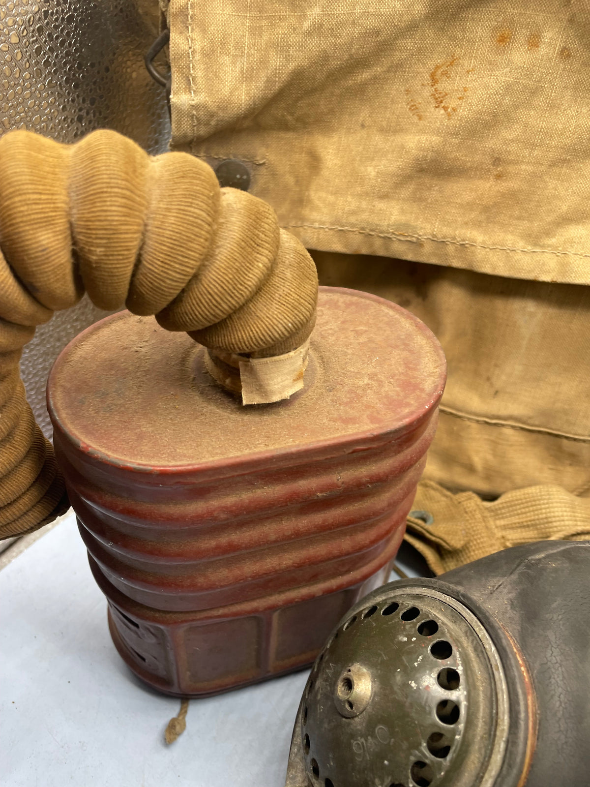 Original WW2 British Army Gas Mask in Bag - Parts for repair - The Militaria Shop
