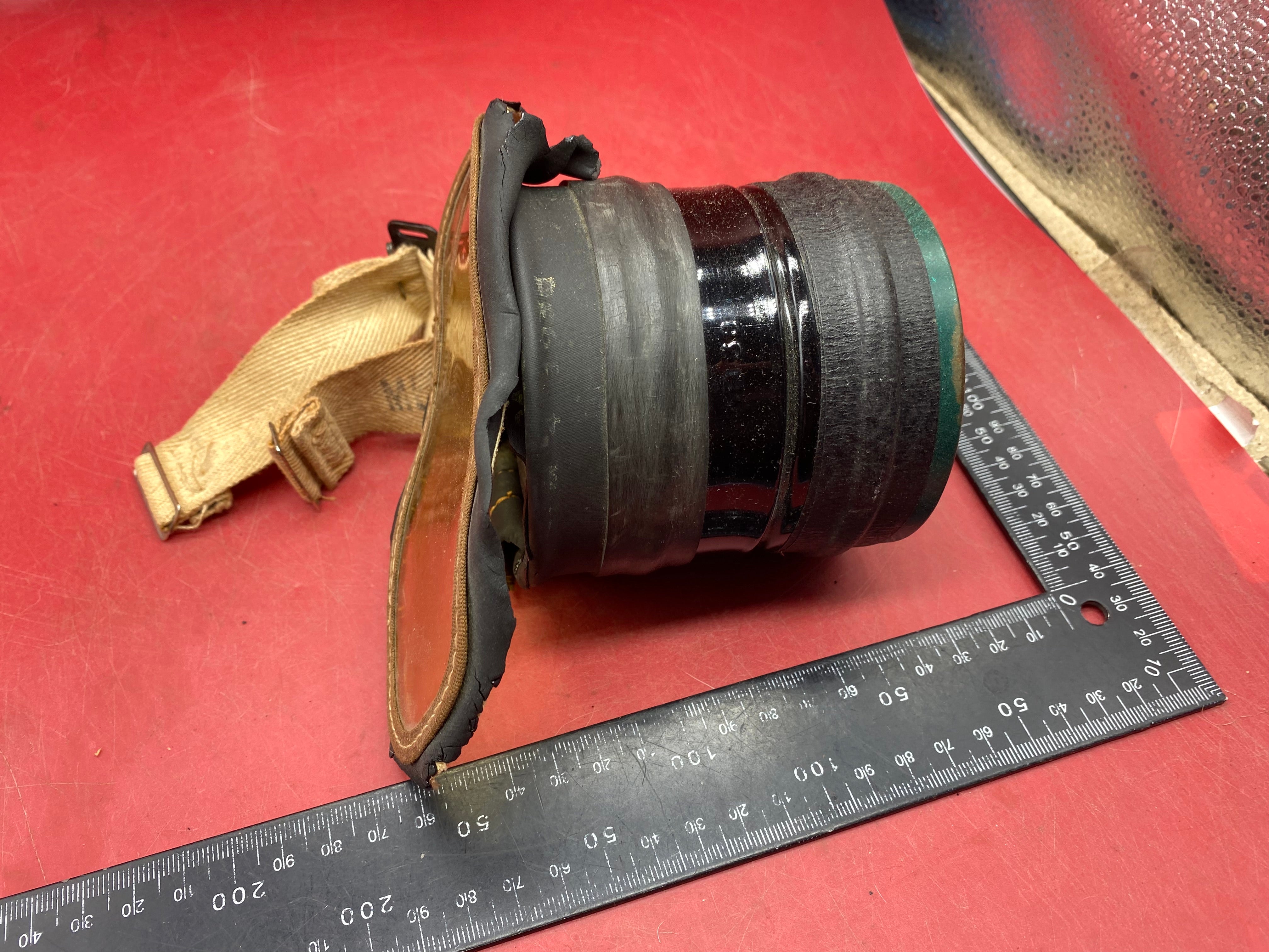 Original WW2 British Home Front Civilian Gas Mask - For Parts or Display - The Militaria Shop