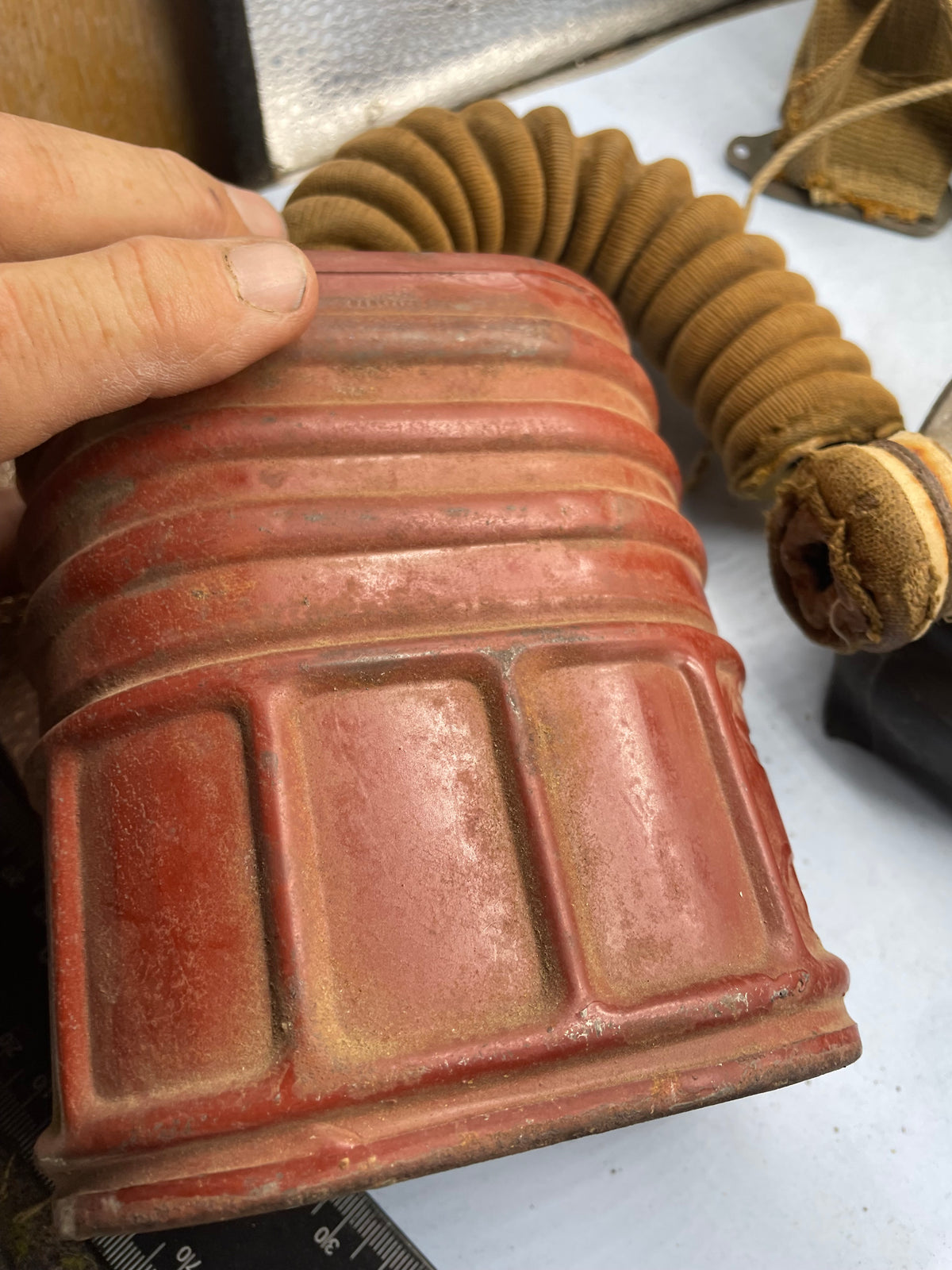 Original WW2 British Army Gas Mask in Bag - Parts for repair - The Militaria Shop