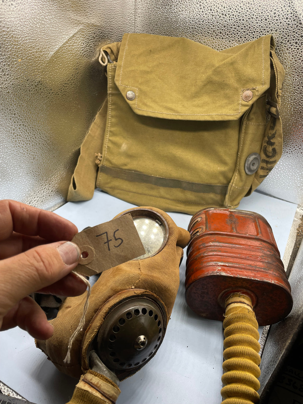 WW2 British Army T-Mic General Service Gas Mask in Bag - The Militaria Shop