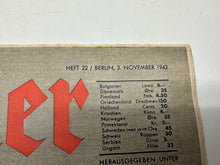 Lade das Bild in den Galerie-Viewer, Original WW2 German Army Der Adler Propaganda Magazine - 3rd November 1942 - The Militaria Shop