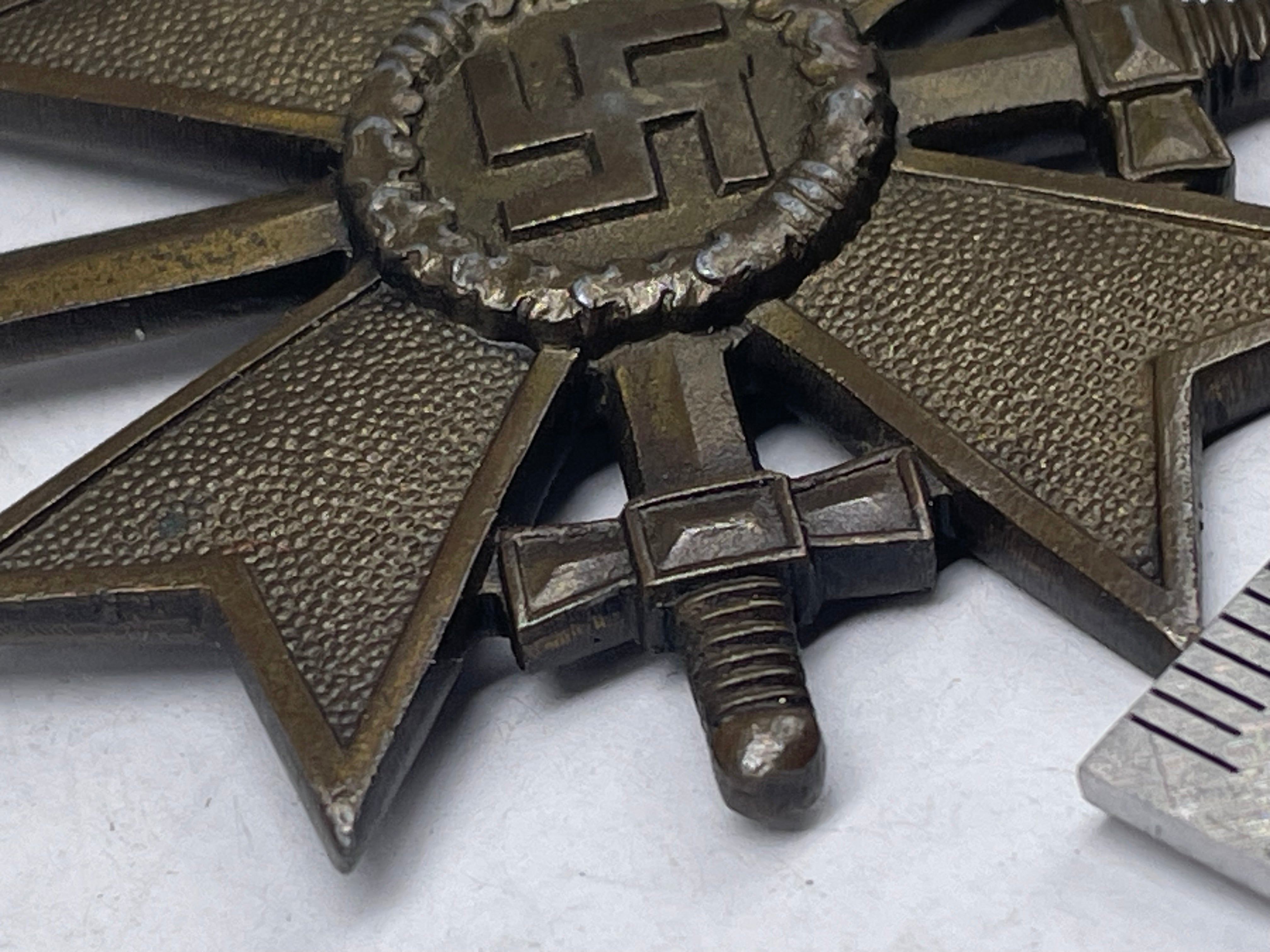 Original WW2 German War Merit Cross with Swords - The Militaria Shop