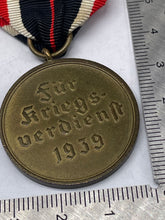 Charger l'image dans la galerie, Original WW2 German War Merit Medal in Great Condition - The Militaria Shop