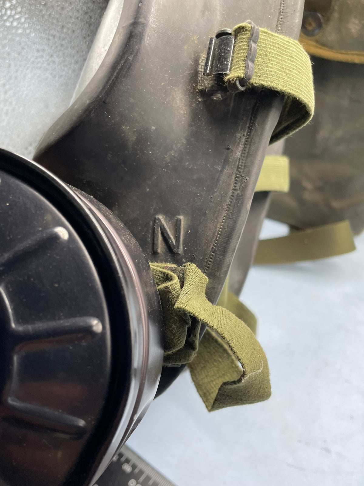 Original British Army Cold War Era Gas Mask with Filter in Bag - The Militaria Shop