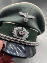 Load image into Gallery viewer, WW2 German Army Officers Visor Cap with Badges - The Militaria Shop