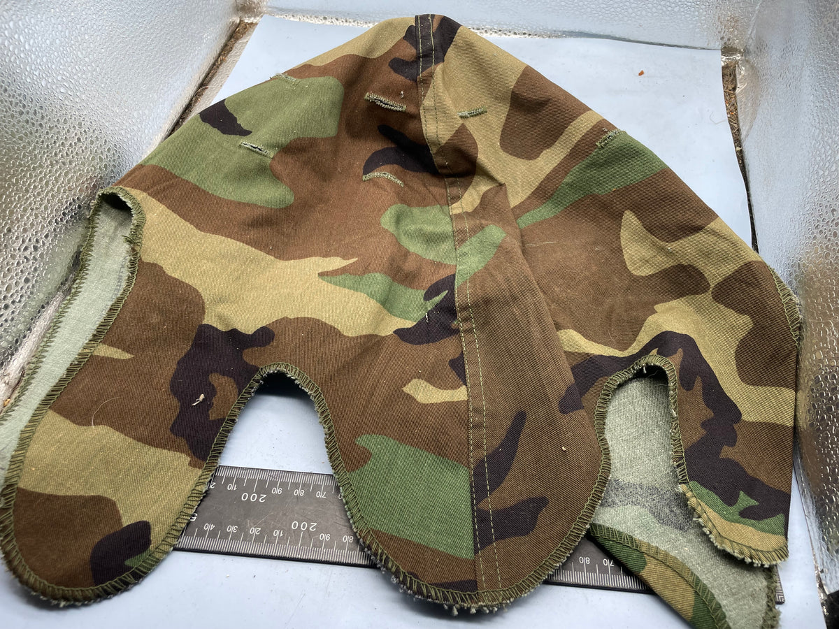 Original US Army Woodland Camouflage Helmet Cover in Good Condition - The Militaria Shop