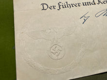 Load image into Gallery viewer, Original WW2 German Mother's Cross in Silver with Certificate - Adolf Hitler Signature - The Militaria Shop