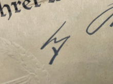 Load image into Gallery viewer, Original WW2 German Mother's Cross in Silver with Certificate - Adolf Hitler Signature - The Militaria Shop